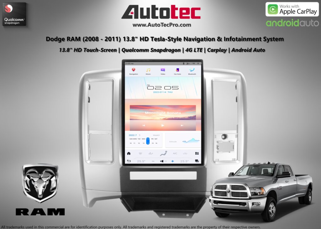 Dodge Ram Hd Tesla Style Navigation Infotainment