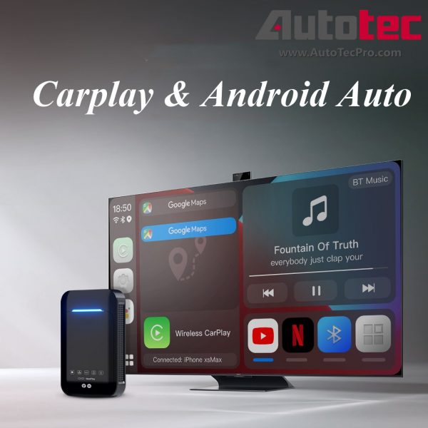 Wireless CarPlay & Android Auto Multimedia AI Box (Video In Motion