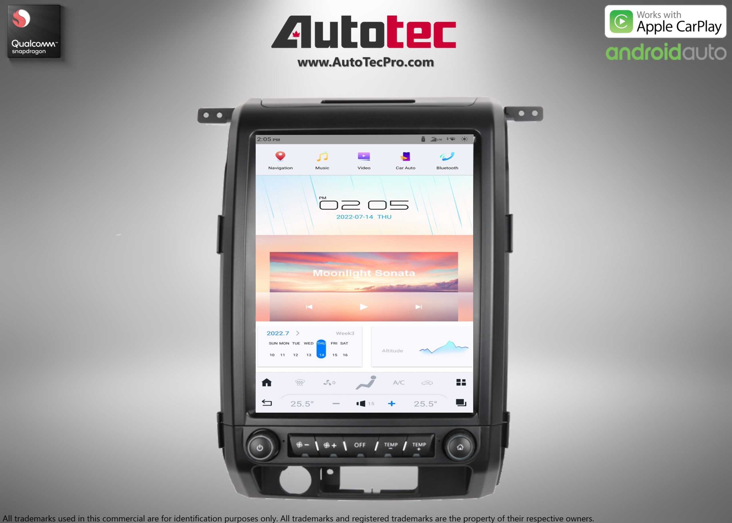 Ford F150 (2009 – 2014)  12.1″ IPS HD Touch-Screen Android Navigation System | Android 13 | GPS | BT | Wifi | CarPlay | Android Auto | 4G LTE