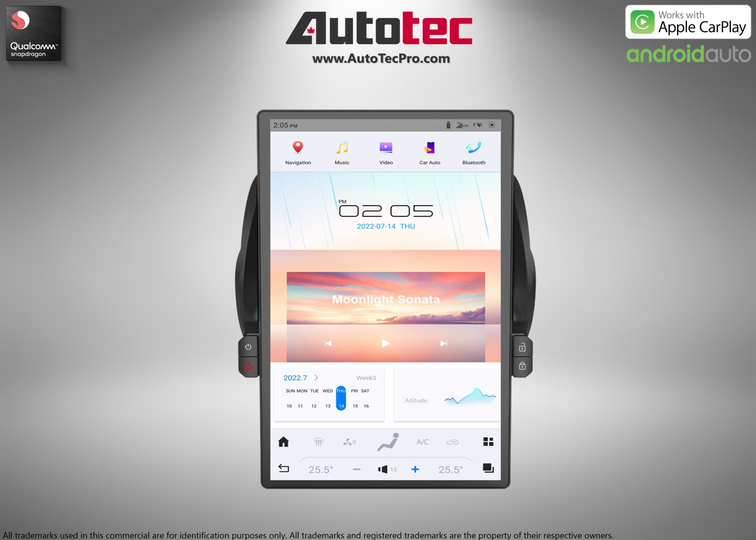 Chevrolet Camaro (2010 – 2015) 14.5″ IPS QHD 2K Touch-Screen Android Navigation System | Android 13 | GPS | BT | Wifi | CarPlay | Android Auto | 4G LTE