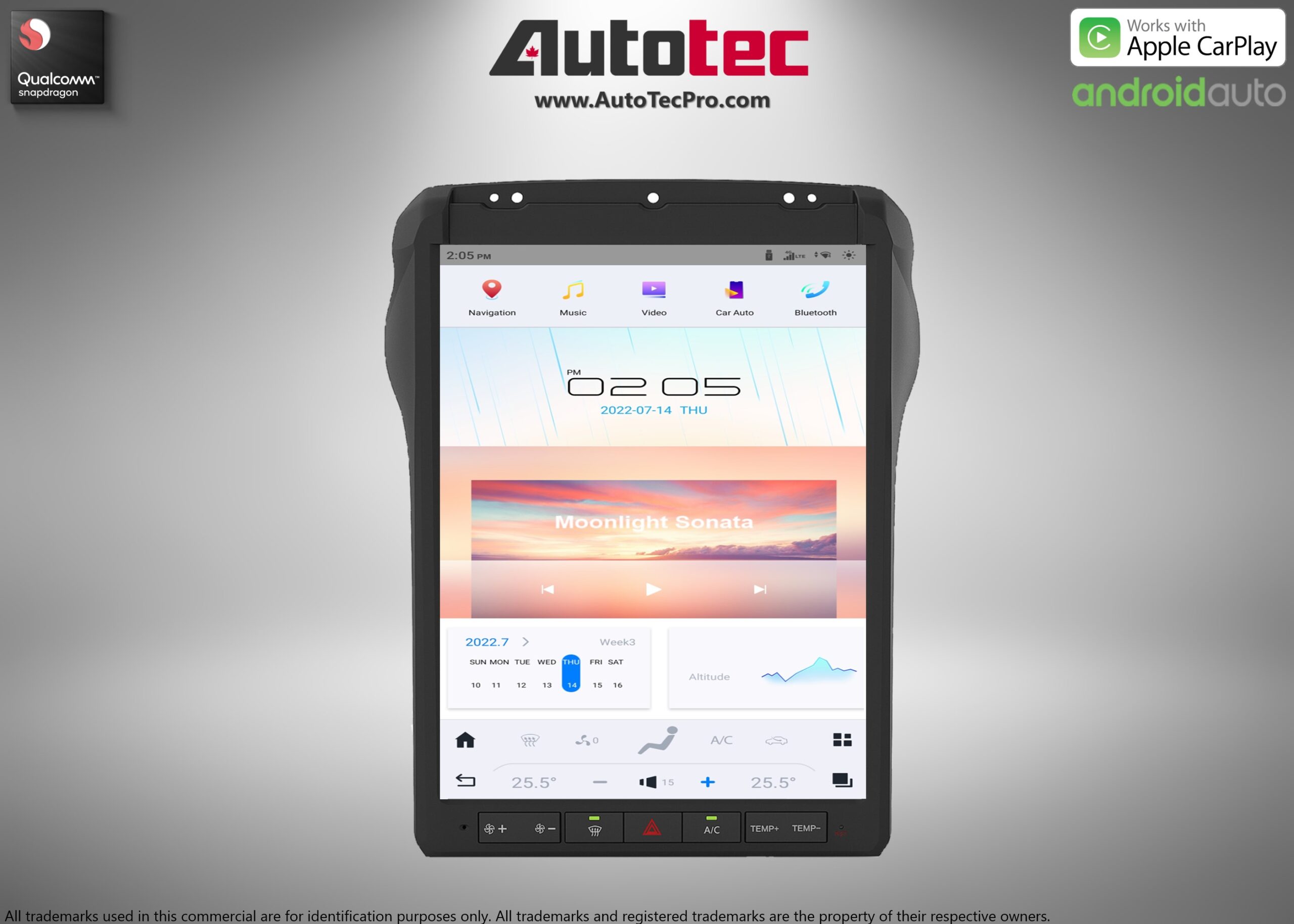 Ford F250 F350 F450 (2013 – 2016) 12.1″ IPS HD Touch-Screen Navigation & Infotainment System | Android 13 | GPS | BT | Wifi | 4G LTE | CarPlay | SYNC 2