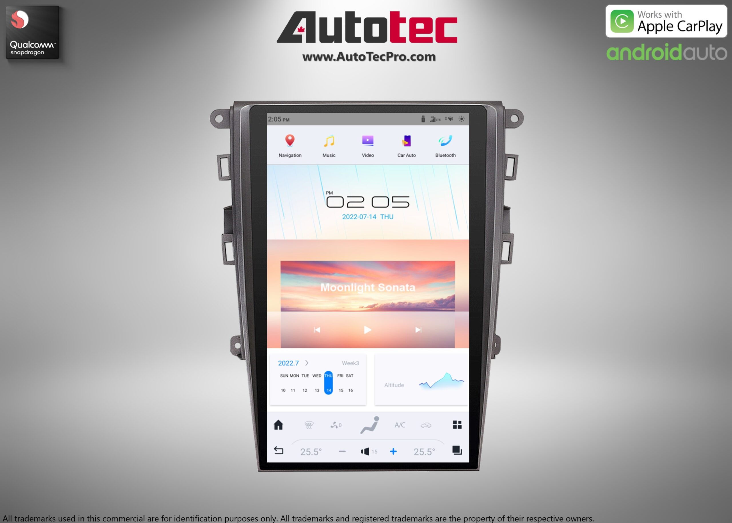 Ford Fusion (2013 – 2020) 13.6″ IPS HD Touch-Screen Android Navigation System | Android 13 | GPS | BT | Wifi | CarPlay | SYNC | 4G LTE