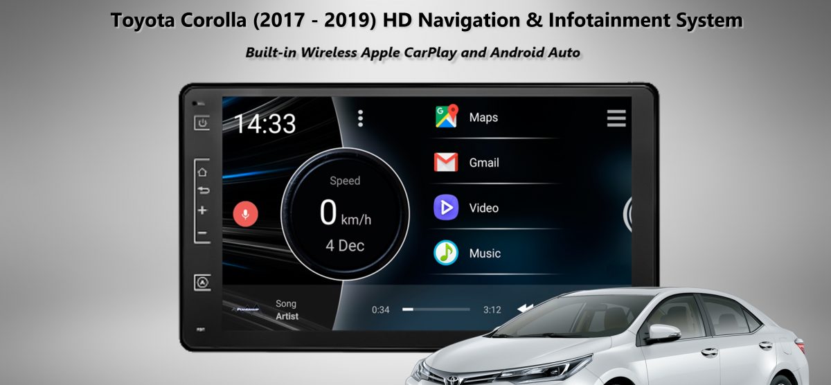 Toyota Corolla (2017 2019) OEM FIT 9″ HD TouchScreen Android