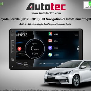 Toyota Corolla (2017 – 2019) OEM FIT 9″ HD Touch-Screen Android Navigation System | Android 13 | GPS | BT | Wifi | CarPlay & Android Auto