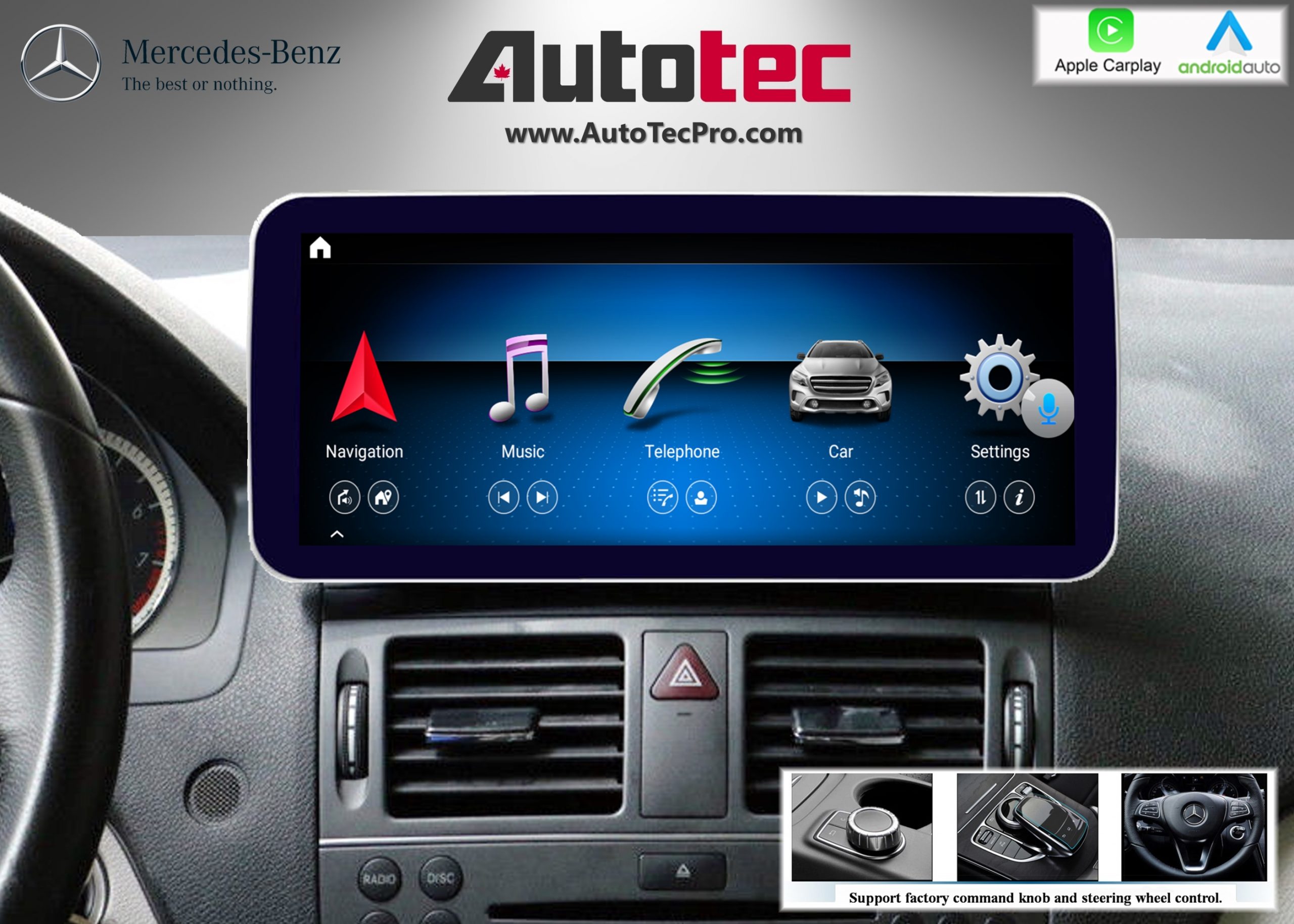 Pantalla De Android 8 Para Mercedes Benz C Car W204 2008 A 2010