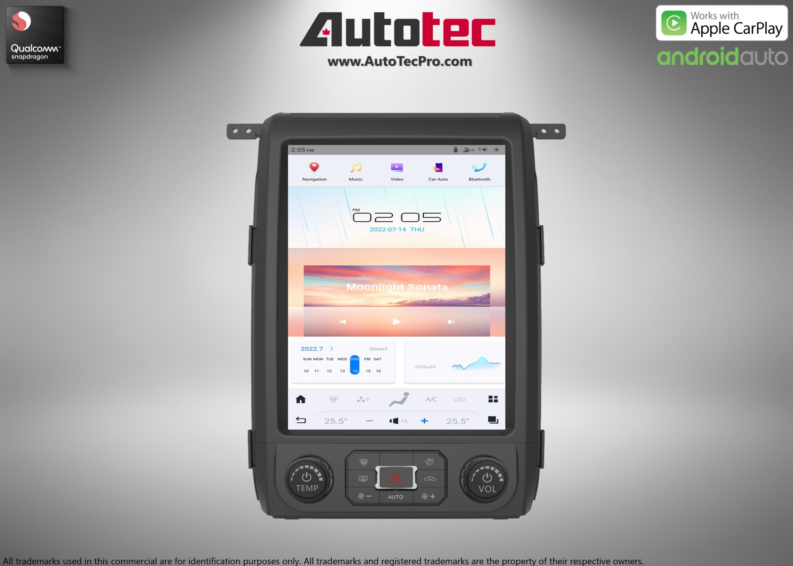 Ford F150 (2013 – 2014) 12.1″ IPS Touch-Screen Android Navigation System | Android 13 | GPS | BT | Wifi | CarPlay | SYNC | 4G LTE