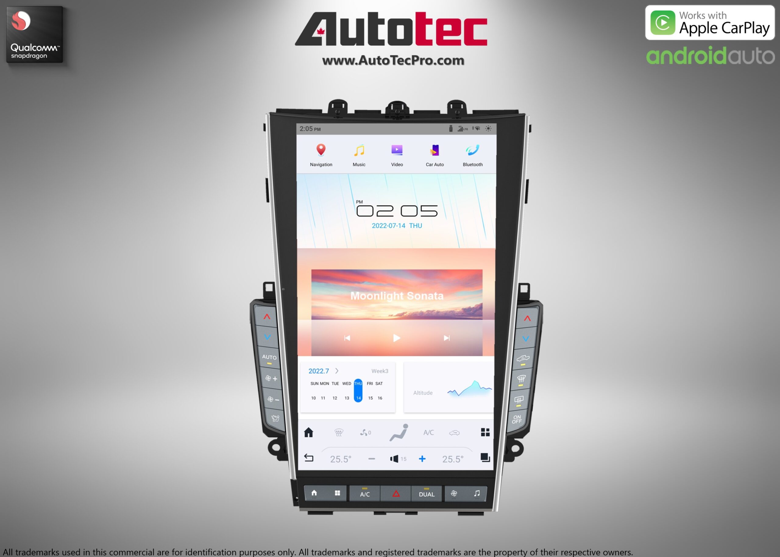 Infiniti Q50 / Q60 (2020 – 2023) 13.6″ (Mark 7) IPS HD 1080P Touch-Screen Navigation & Infotainment System | Android 13 | GPS | BT | Wifi | 4G LTE | CarPlay