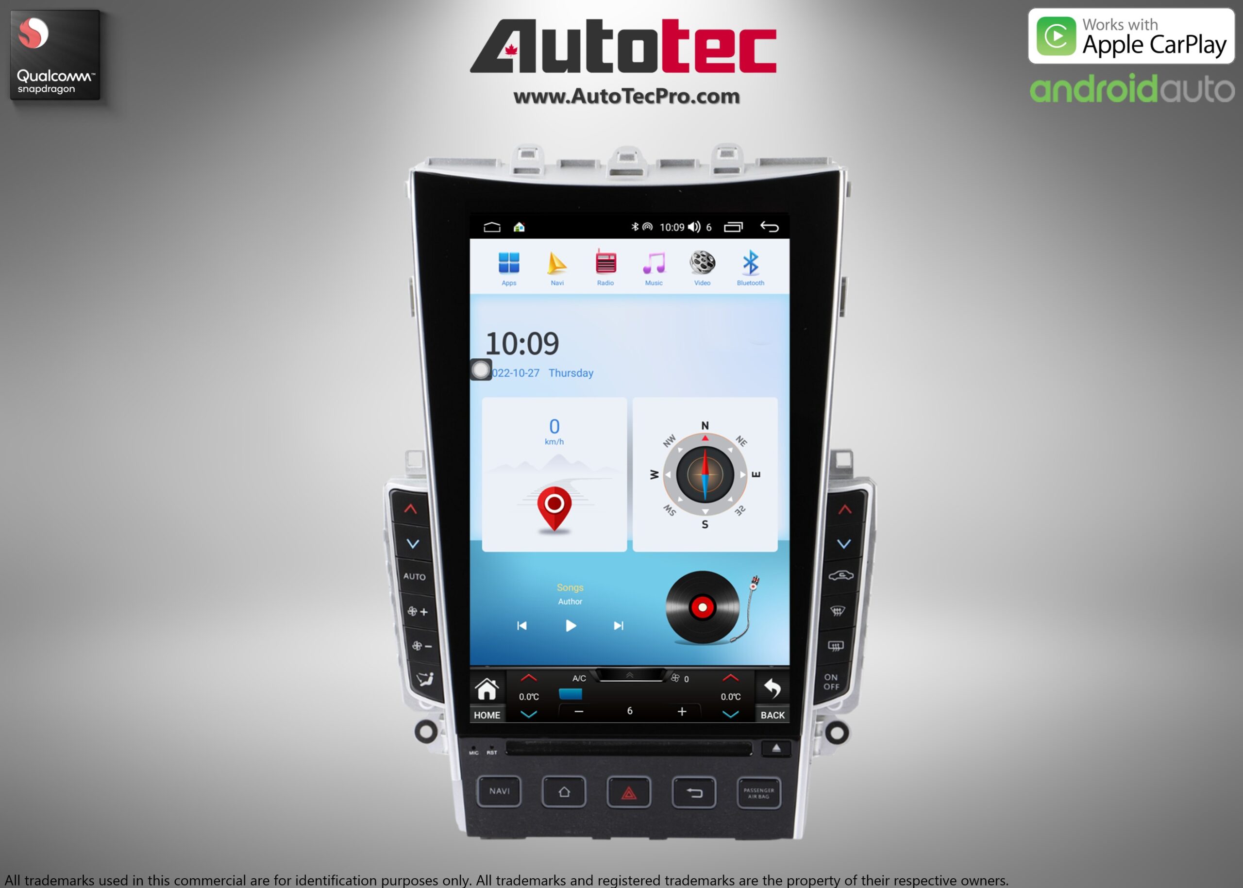 Infiniti Q50 / Q60 (2014 – 2019) 13.6″ (Mark 7) IPS HD 1080P Touch-Screen Navigation & Infotainment System | Android 13 | GPS | BT | Wifi | 4G LTE | CarPlay