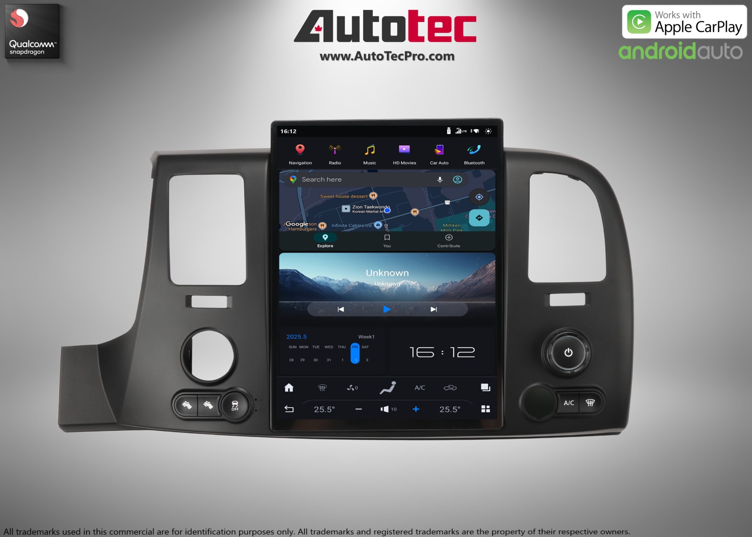 Chevrolet Silverado / GMC Sierra (2007 – 2013) 13.8″ HD Touch-Screen Navigation & Infotainment System | Android 13 | GPS | BT | Wifi | CarPlay | 4G LTE