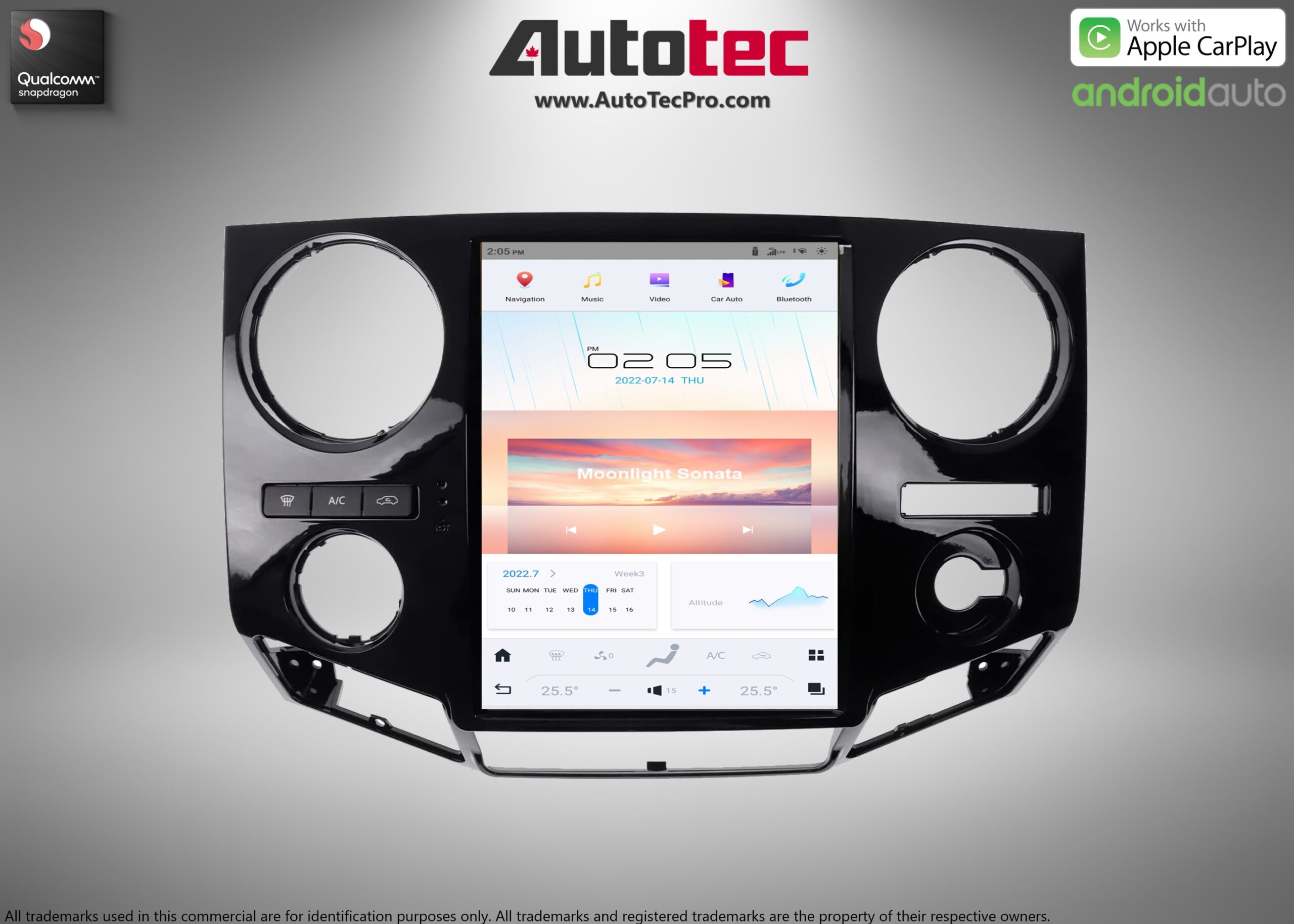 Ford F250 F350 (2009 – 2016) 12.1″ IPS HD Touch-Screen Navigation & Infotainment System | Android 13 | GPS | BT | Wifi | 4G LTE | CarPlay | Camera