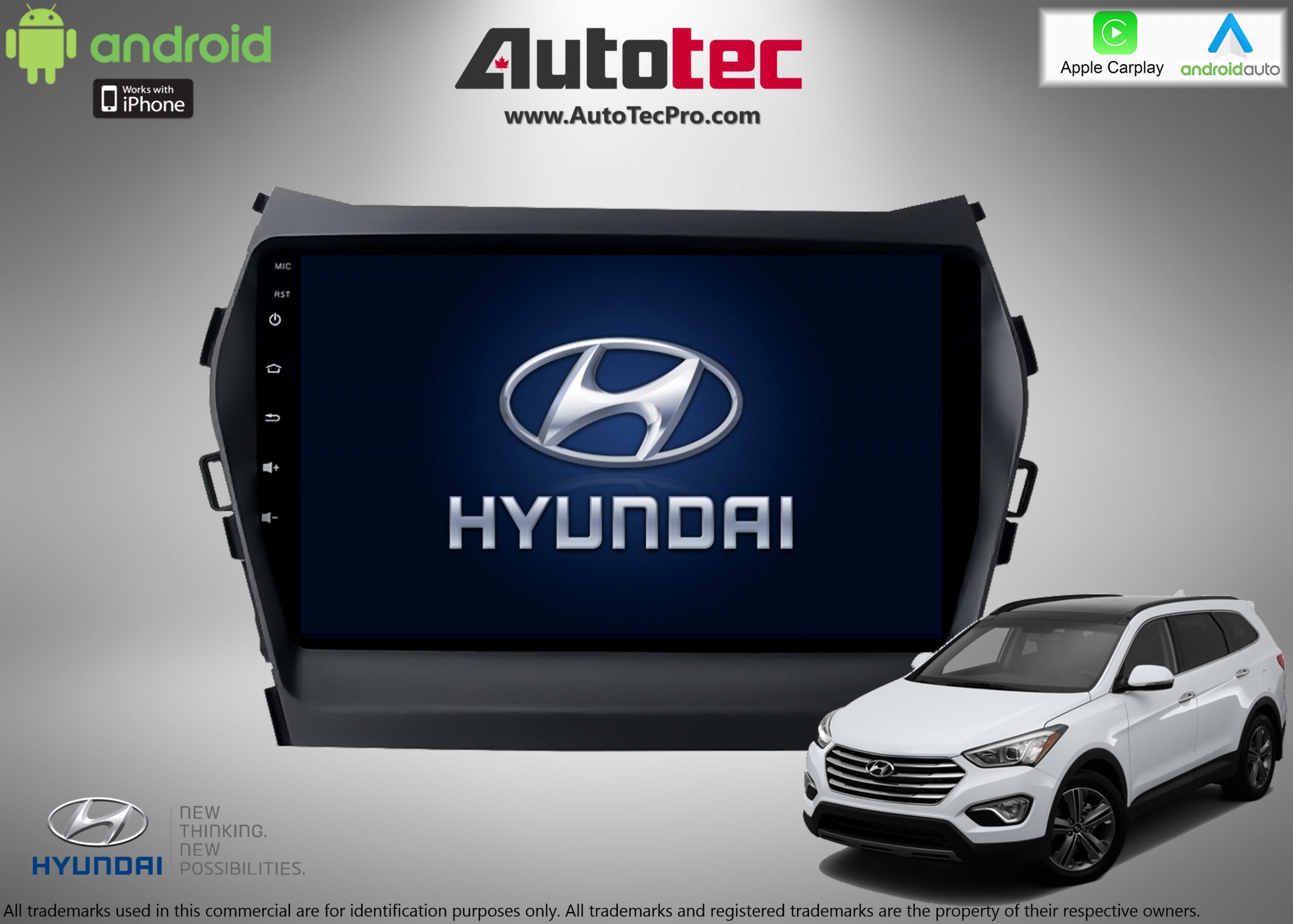 Autoteppich Für Hyundai Für Santa Fe TM 2013~2018 5-Sitzer Auto
