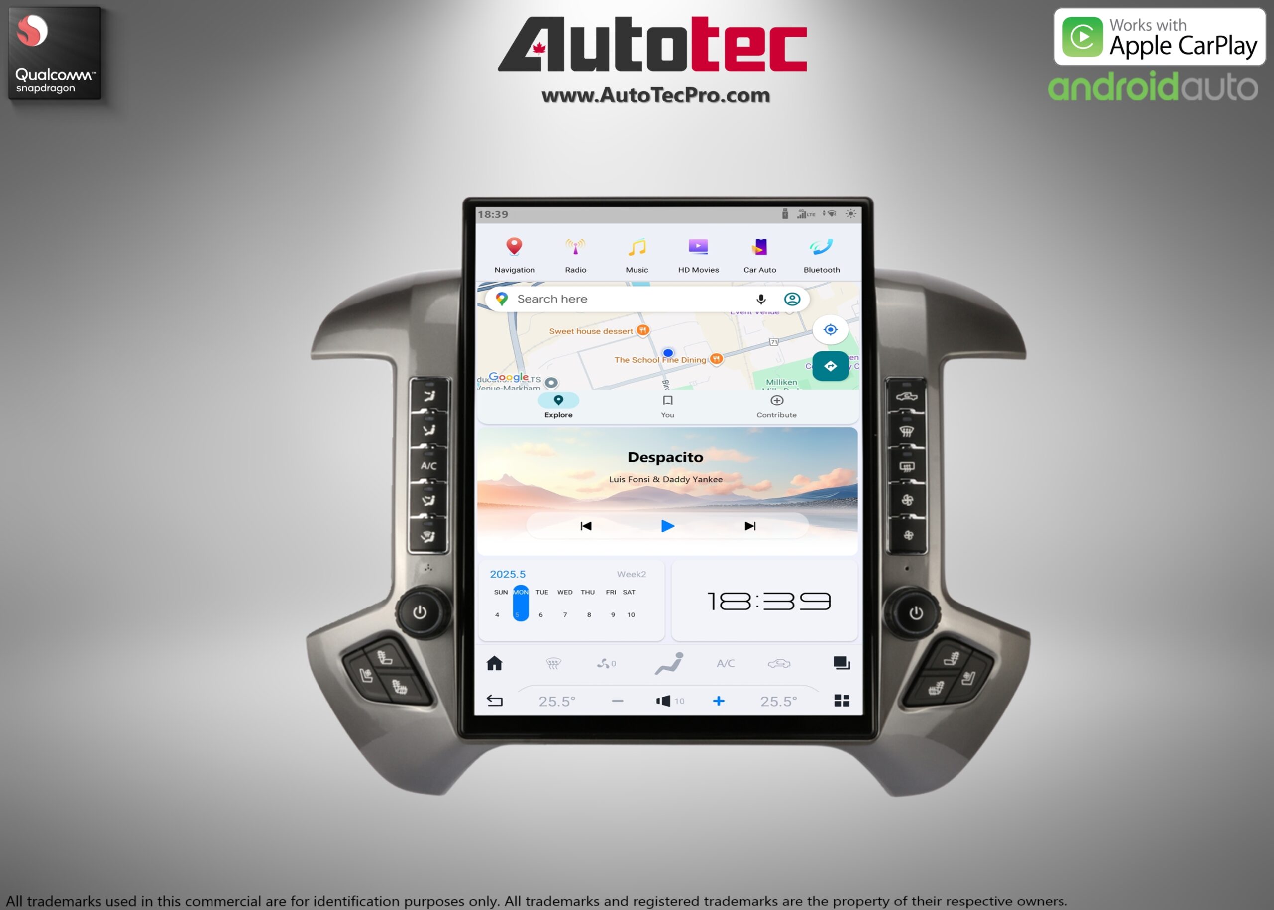 Chevrolet Silverado / GMC Sierra (2014 – 2019) 15.6″ IPS QHD 2K Touch-Screen Navigation & Infotainment System | Android 13 | GPS | BT | Wifi | CarPlay | Onstar | DSP | 4G LTE