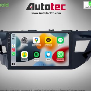 Toyota Corolla (2014 – 2016) 10.1″ HD Touch-Screen Android Navigation System | Android 13 | GPS | BT | WiFi | Camera | CarPlay