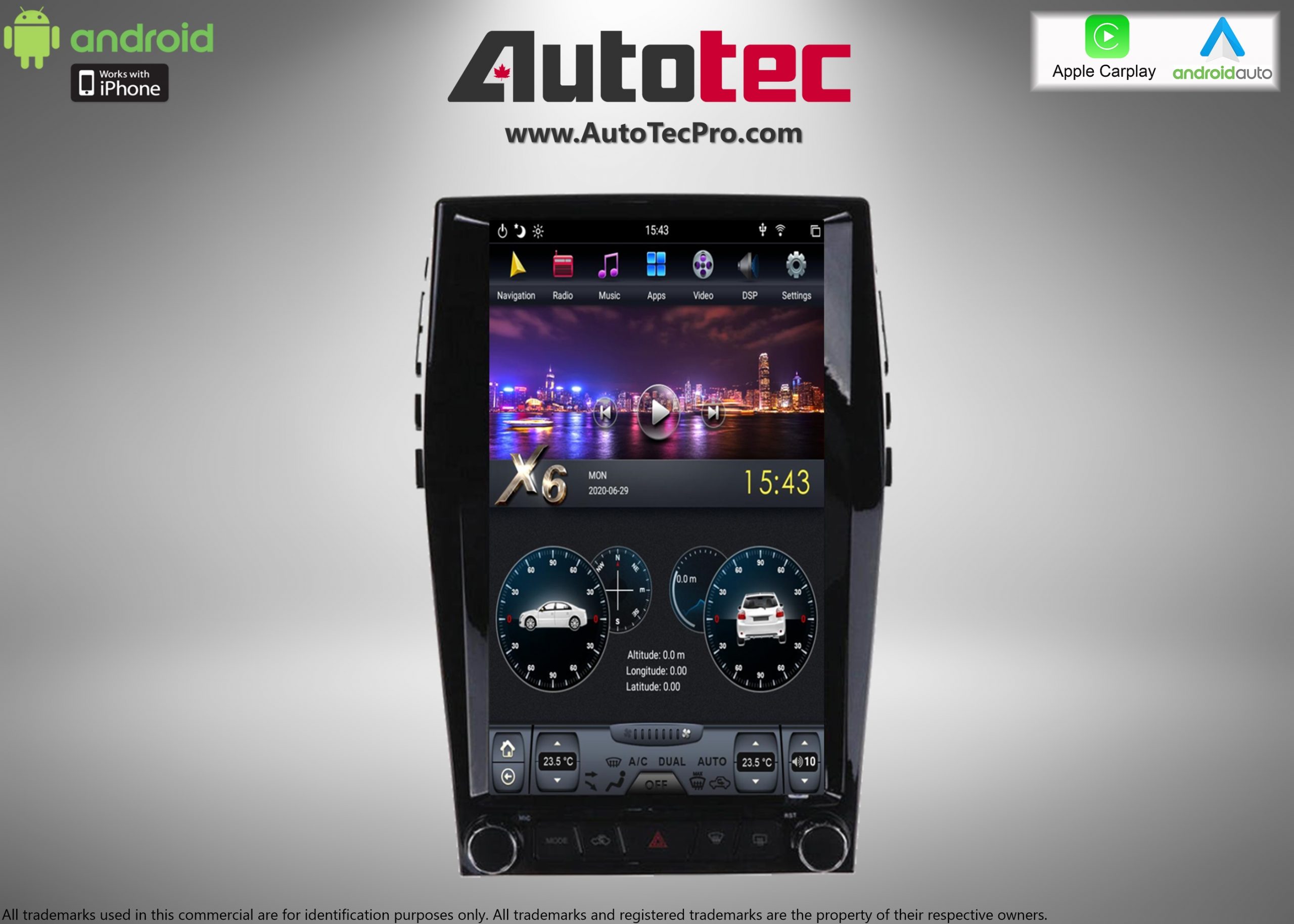 Ford Edge (2015 – 2019) 13.6″ IPS HD Touch-Screen Android Navigation