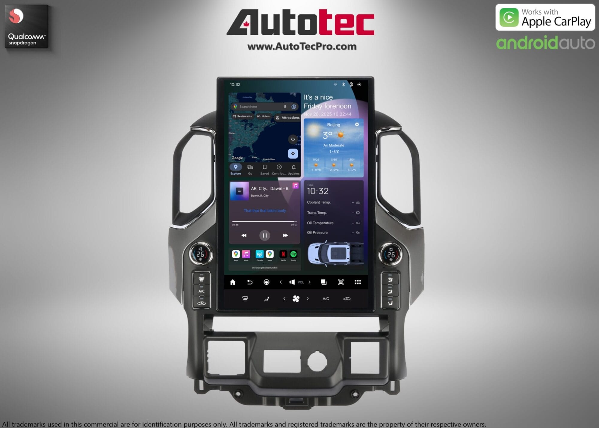 Chevrolet Silverado / GMC Sierra (2019 – 2026) 17.2″ IPS HD Touch-Screen Navigation & Infotainment System | Android 14 | GPS | BT | Wifi | CarPlay | Onstar | 4G LTE