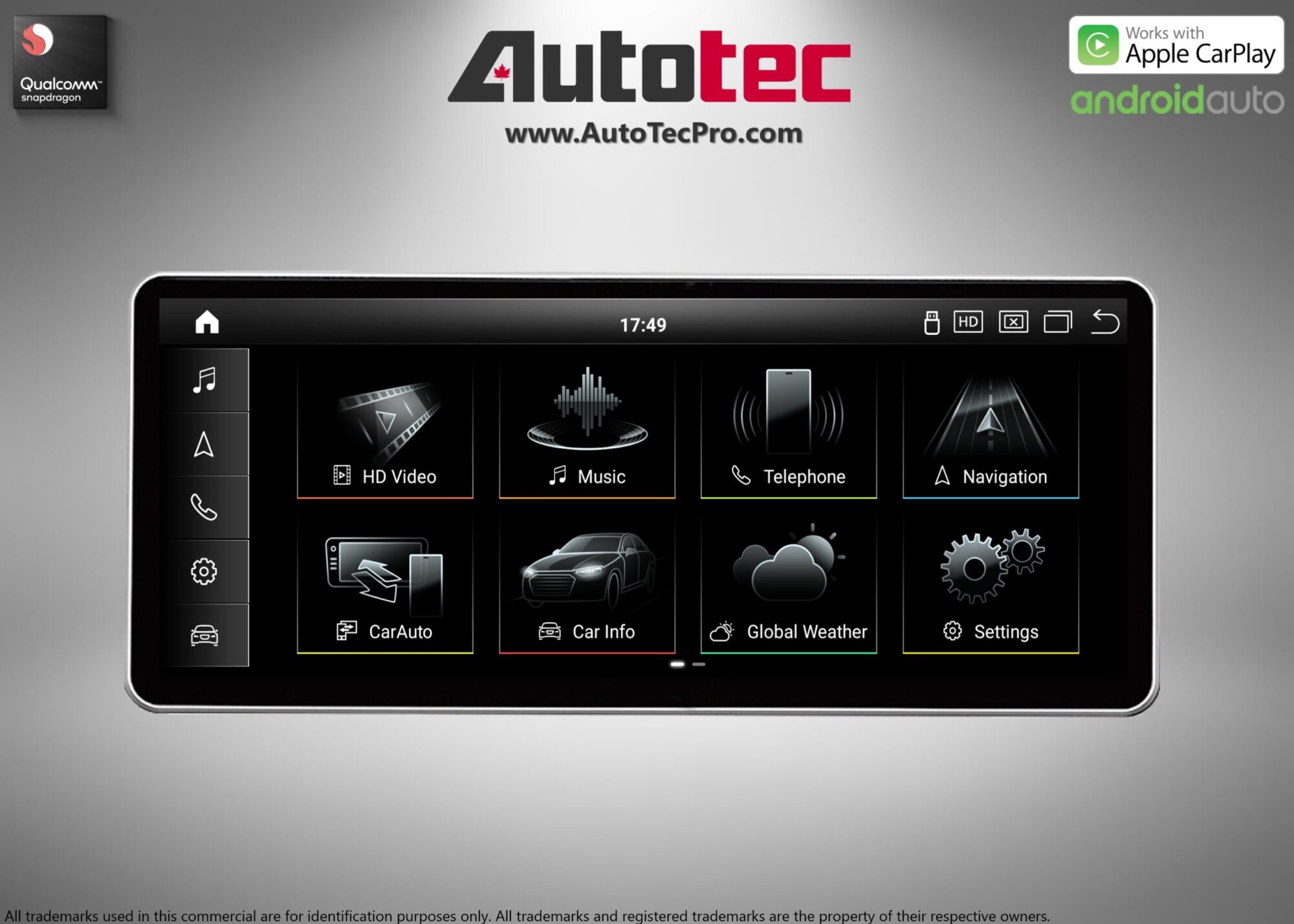 AUDI A4 / A5 (2016 – 2020 | B9) OEM FIT 10.25″ HD IPS Touch-Screen Android Navigation & Infotainment System | Android 14 | GPS | BT | Wifi | 4G LTE | CarPlay | Android Auto | Camera