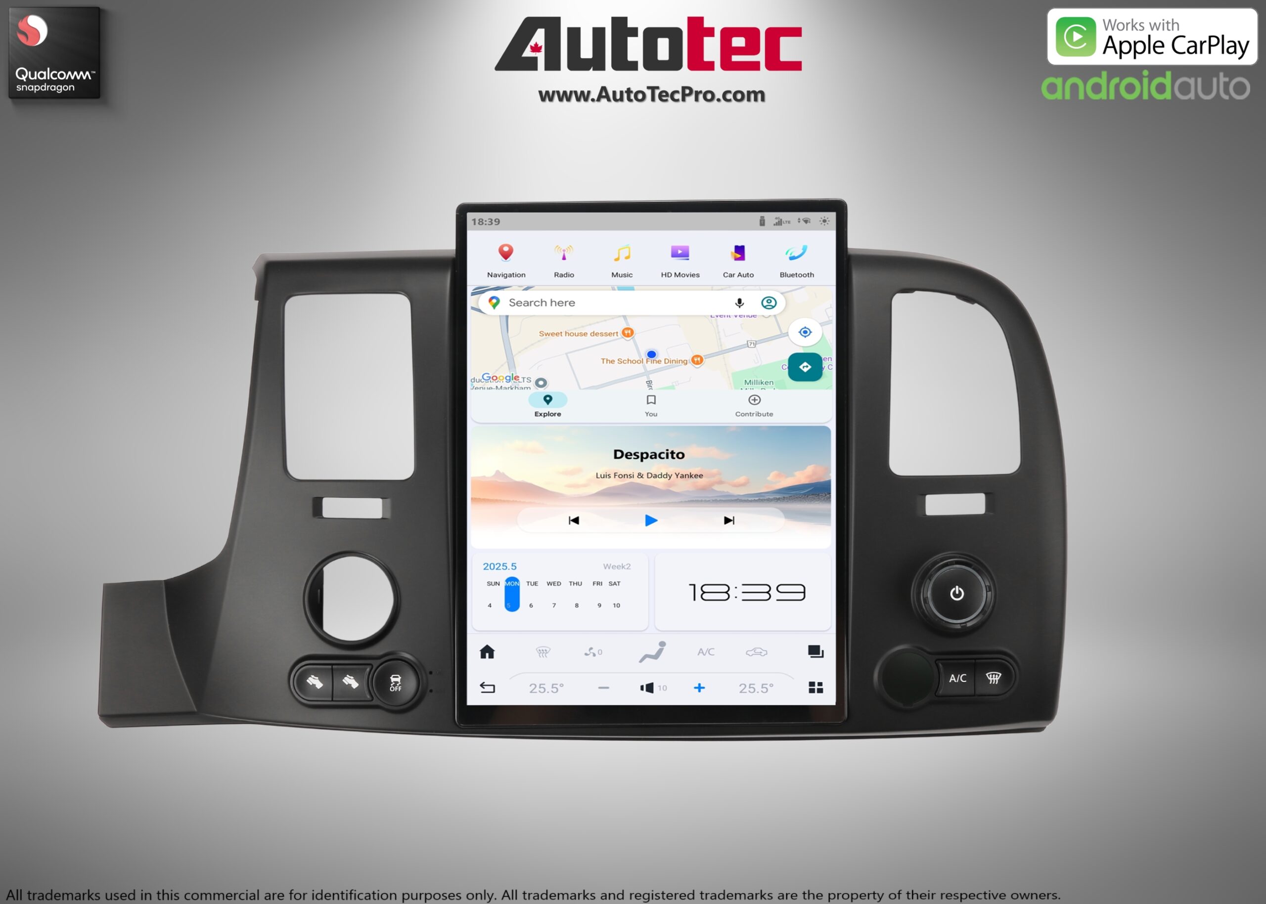 Chevrolet Silverado / GMC Sierra (2007 – 2013) 13.8″ HD Touch-Screen Navigation & Infotainment System | Android 13 | GPS | BT | Wifi | CarPlay | 4G LTE