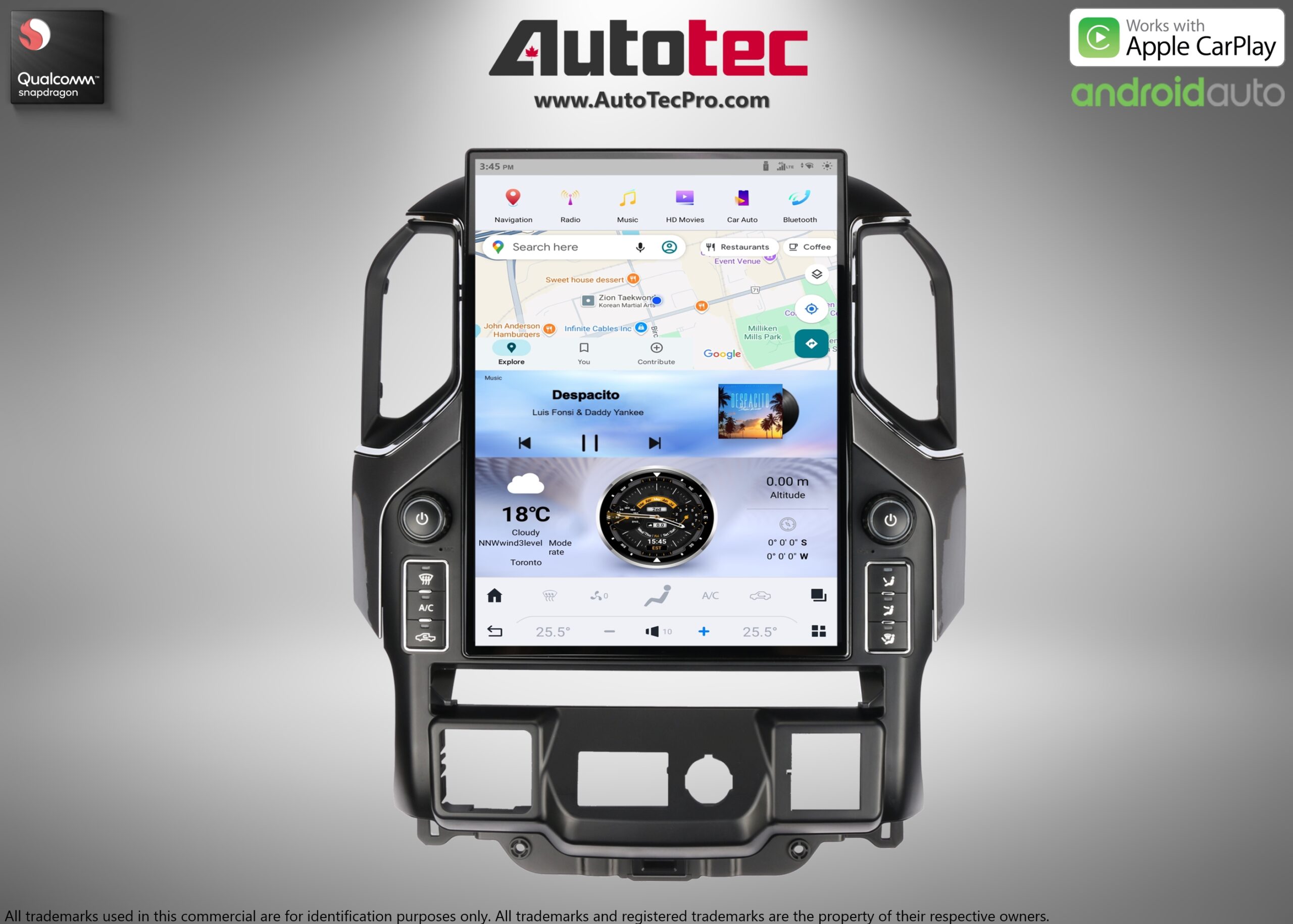 Chevrolet Silverado / GMC Sierra (2019 – 2026) 15.6″ IPS QHD 2K Touch-Screen Navigation & Infotainment System | Android 13 | GPS | BT | Wifi | CarPlay | Onstar | 4G LTE