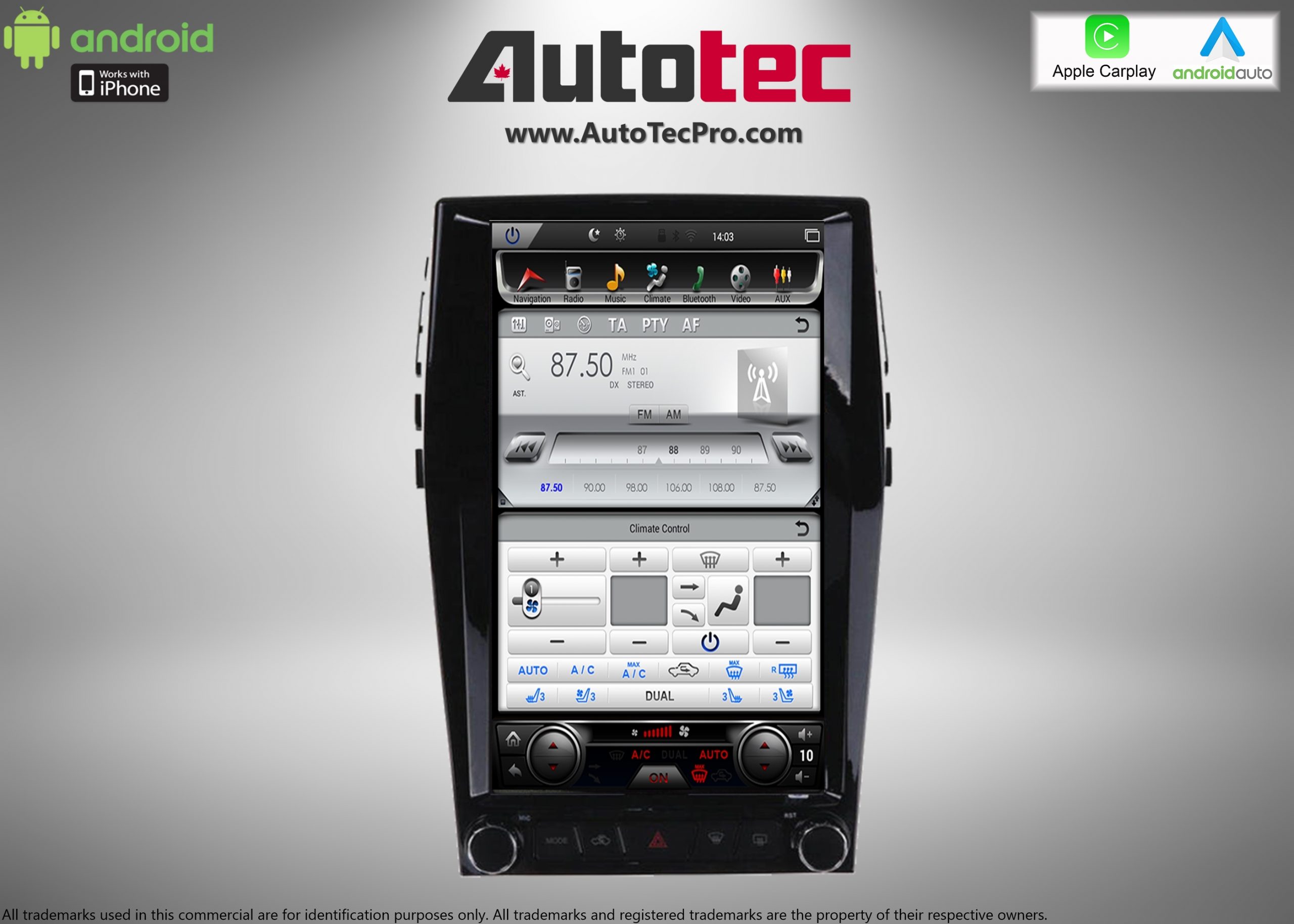 Ford Edge (2015 – 2019) 13.6″ IPS HD Touch-Screen Android Navigation