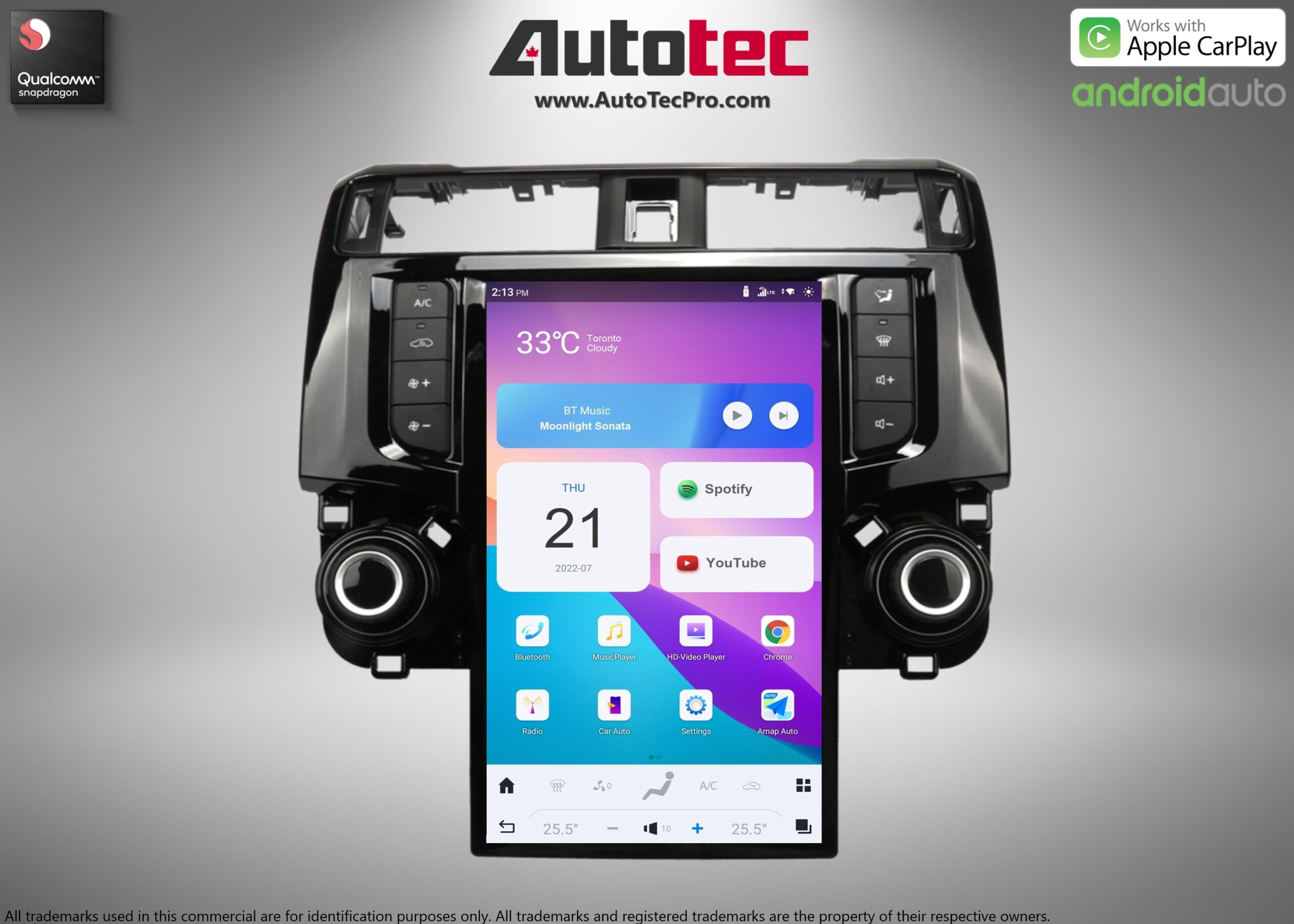 Toyota 4Runner (2009 – 2019) 13.6″ IPS HD Touch-Screen Navigation & Infotainment System | Android 13 | GPS | BT | Wifi | CarPlay