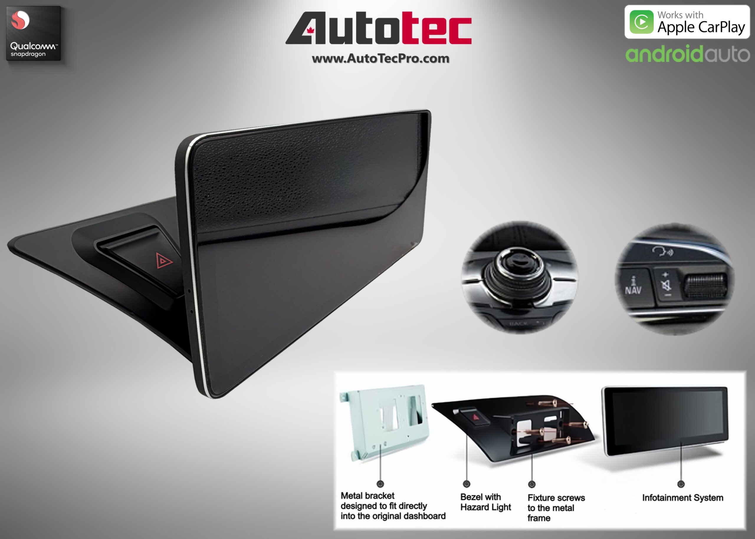 AUDI A4 / A5 (2009 – 2016) OEM FIT 10.25″ / 12.3″ HD IPS Touch-Screen Android Navigation & Infotainment System | Android 14 | GPS | BT | Wifi | 4G LTE | CarPlay | Android Auto | Camera | MMI-3G | MMI-3G+