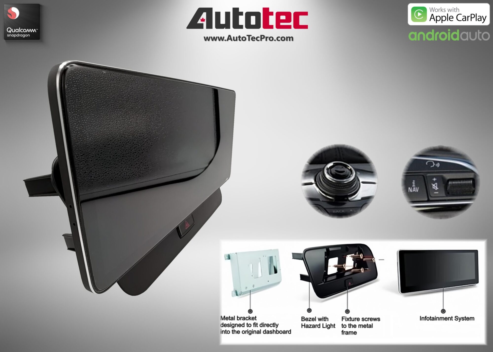 AUDI Q5 / SQ5 (2008 – 2018) OEM FIT 10.25″ / 12.3″ HD IPS Touch-Screen Android Navigation & Infotainment System | Android 14 | GPS | BT | Wifi | 4G LTE | CarPlay | Android Auto | Camera | MMI-3G | MMI-3G+