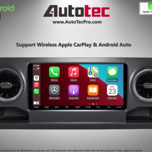 Mercedes-Benz Sprinter (2019 – 2024) Direct-Fit 10.25″ HD Touch-Screen Android Navigation System | Android 14 | GPS | BT | Wifi | CarPlay | Android Auto | Camera | 4G LTE – For Stock Basic Radio