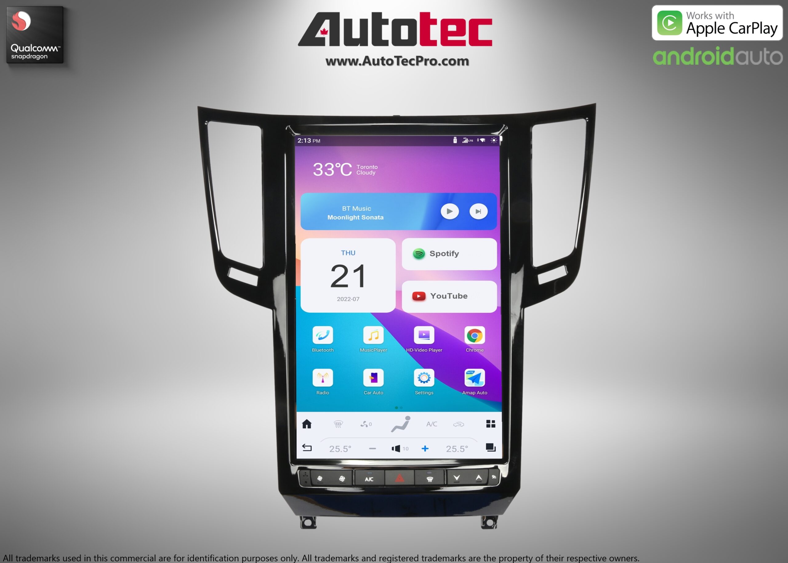 Infiniti FX25, FX35, FX37, FX45, FX50, QX70 14.4” HD IPS Touch-Screen Navigation & Infotainment System | Android 13 | GPS | BT | WiFi | Camera | CarPlay