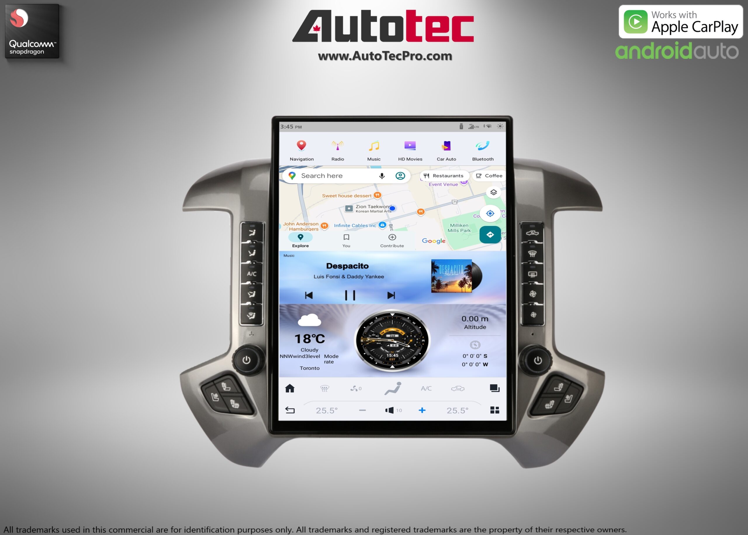 Chevrolet Silverado / GMC Sierra (2014 – 2019) 15.6″ IPS QHD 2K Touch-Screen Navigation & Infotainment System | Android 13 | GPS | BT | Wifi | CarPlay | Onstar | DSP | 4G LTE