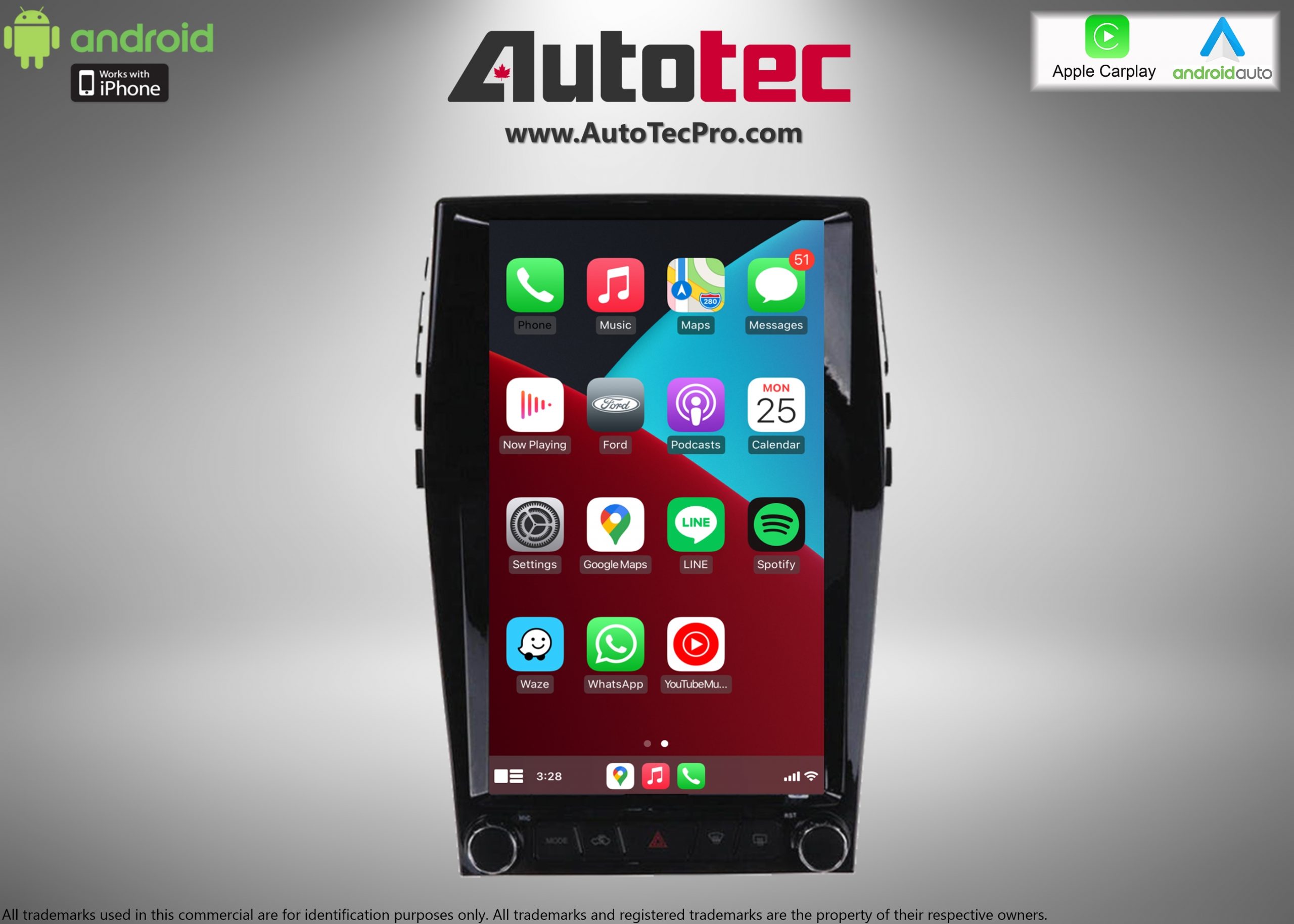 Ford Edge (2015 – 2019) 13.6″ IPS HD Touch-Screen Android Navigation