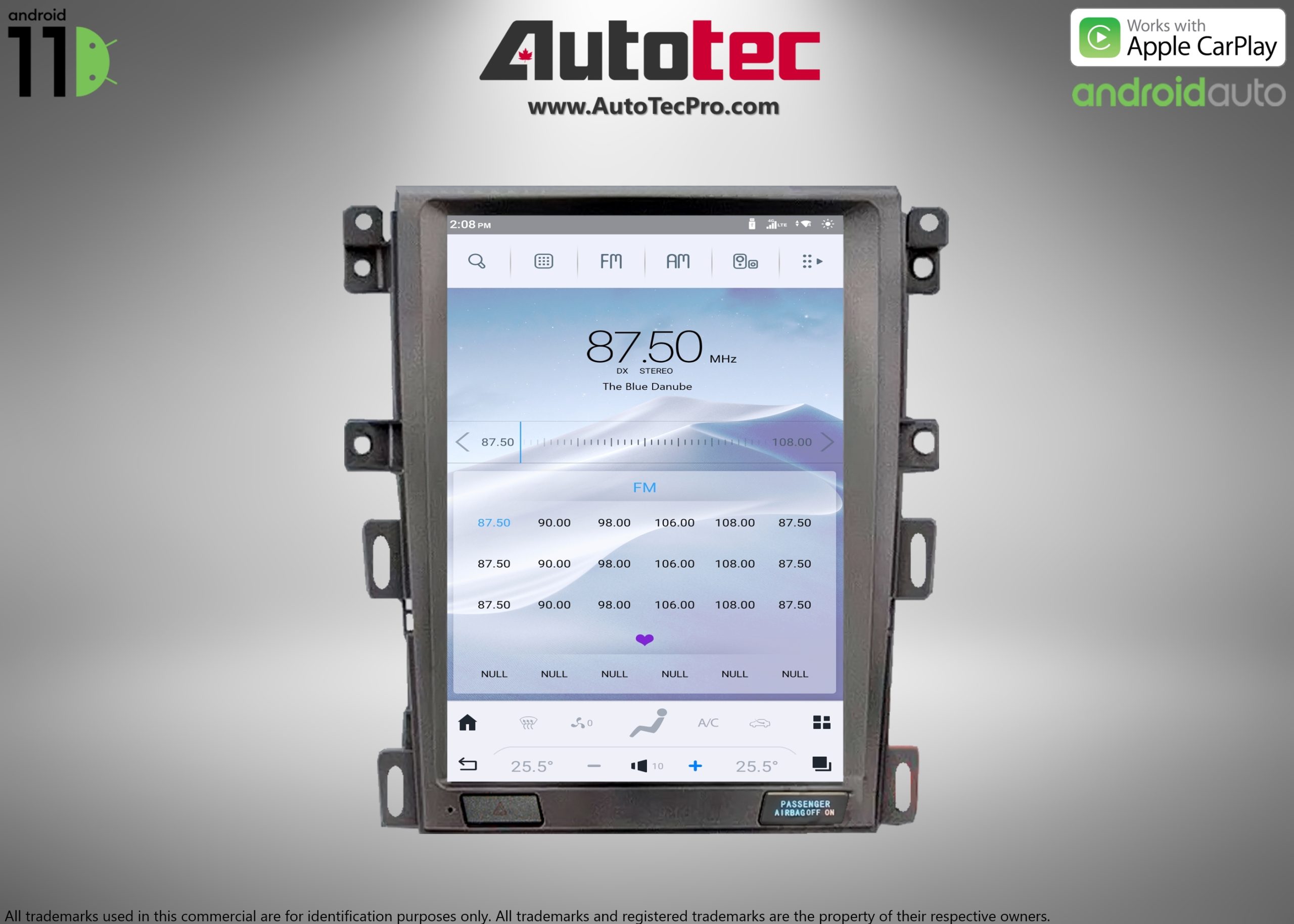 Ford Edge (2011 – 2014) 12.1″ IPS HD Touch-Screen Android Navigation System | Android 11 | GPS | BT | WiFi | Camera | CarPlay | Android Auto | 4G LTE