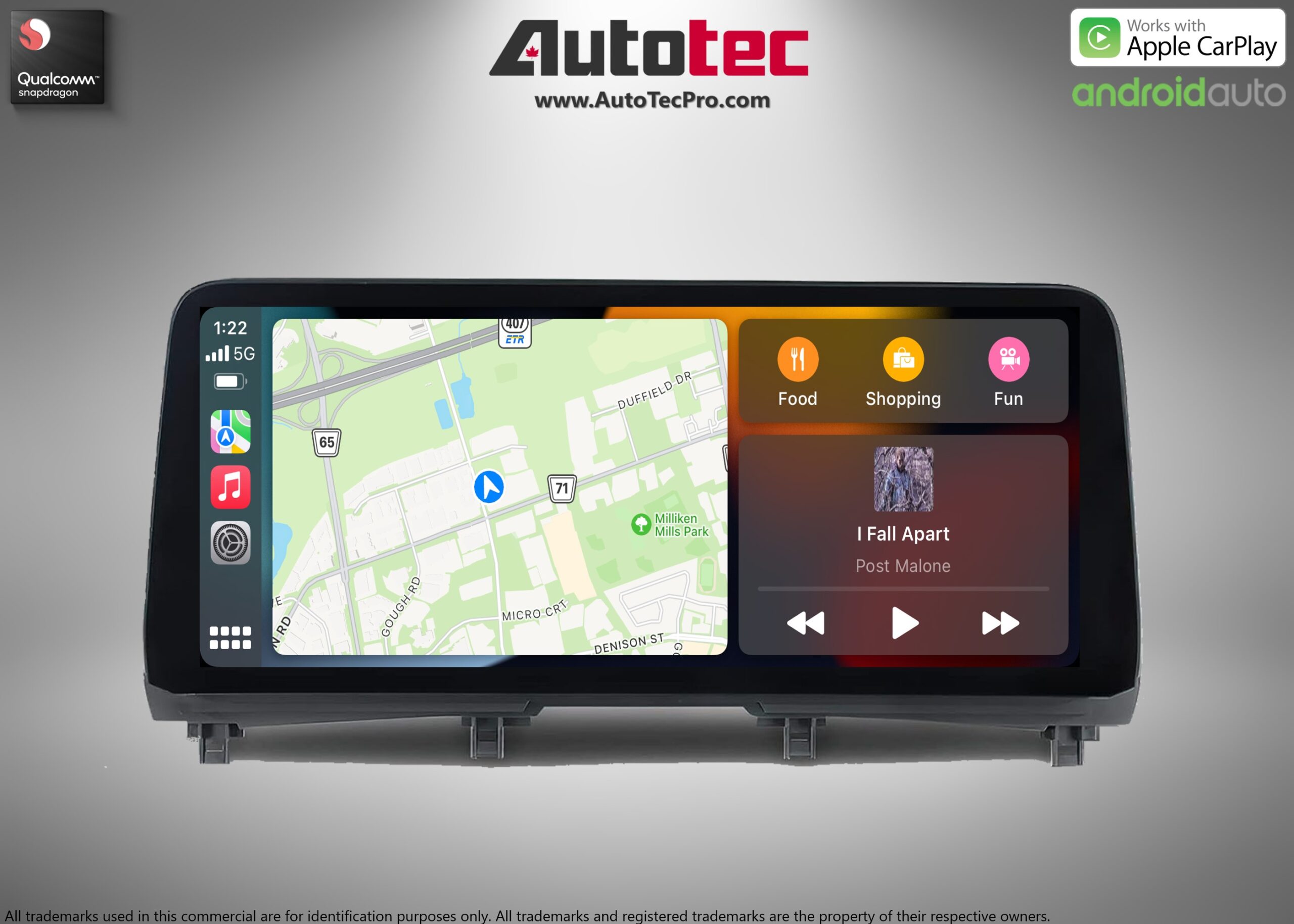 Lexus RX ( 2009- 2015 ) 12.3″ HD Touch-Screen Navigation & Infotainment System | GPS | BT | Wifi | A2DP | CAMERA