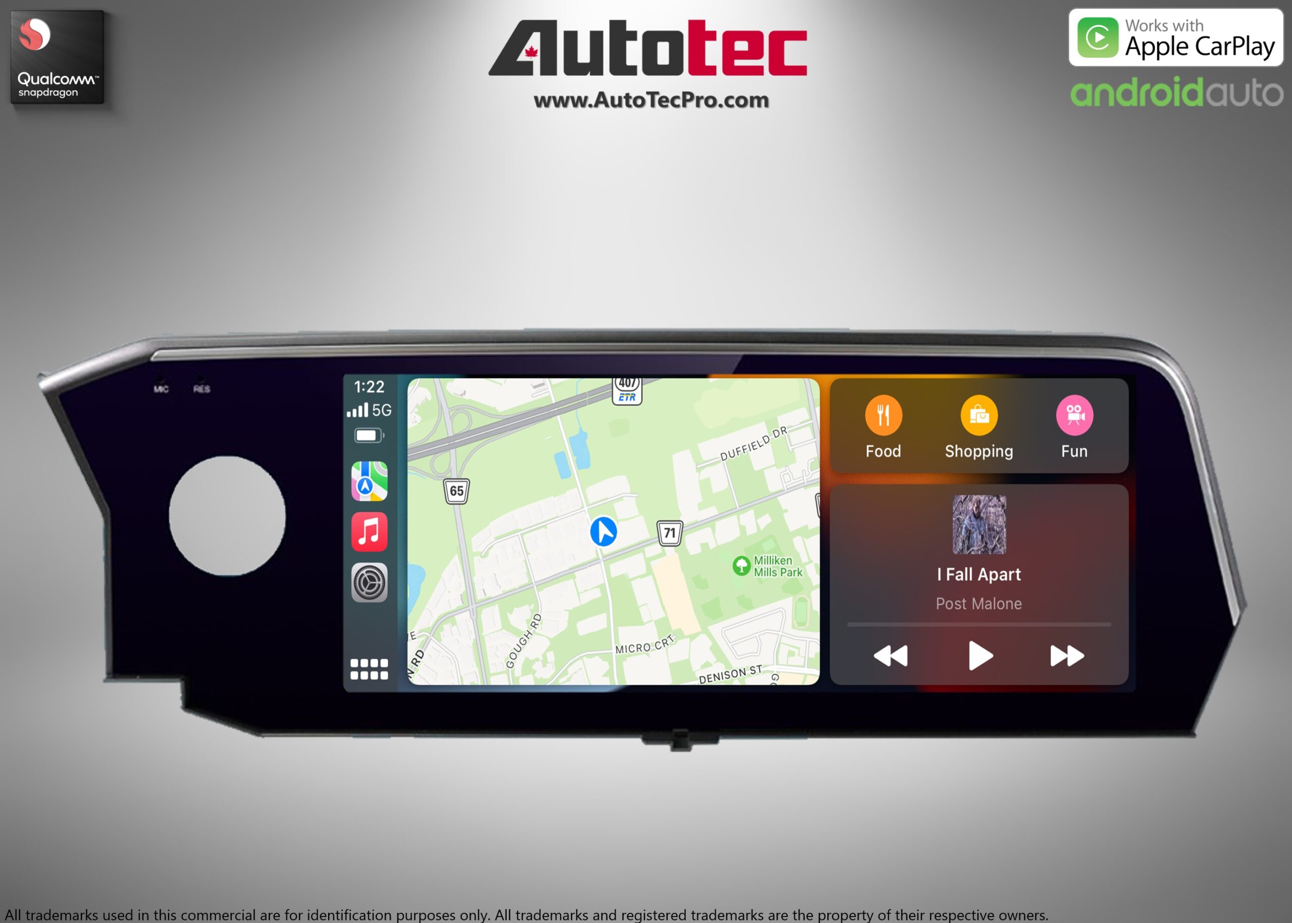 Lexus ES ( 2018- 2020 ) 12.3″ HD Touch-Screen Navigation & Infotainment System | Android 13 | GPS | BT | Wifi | A2DP | CarPlay