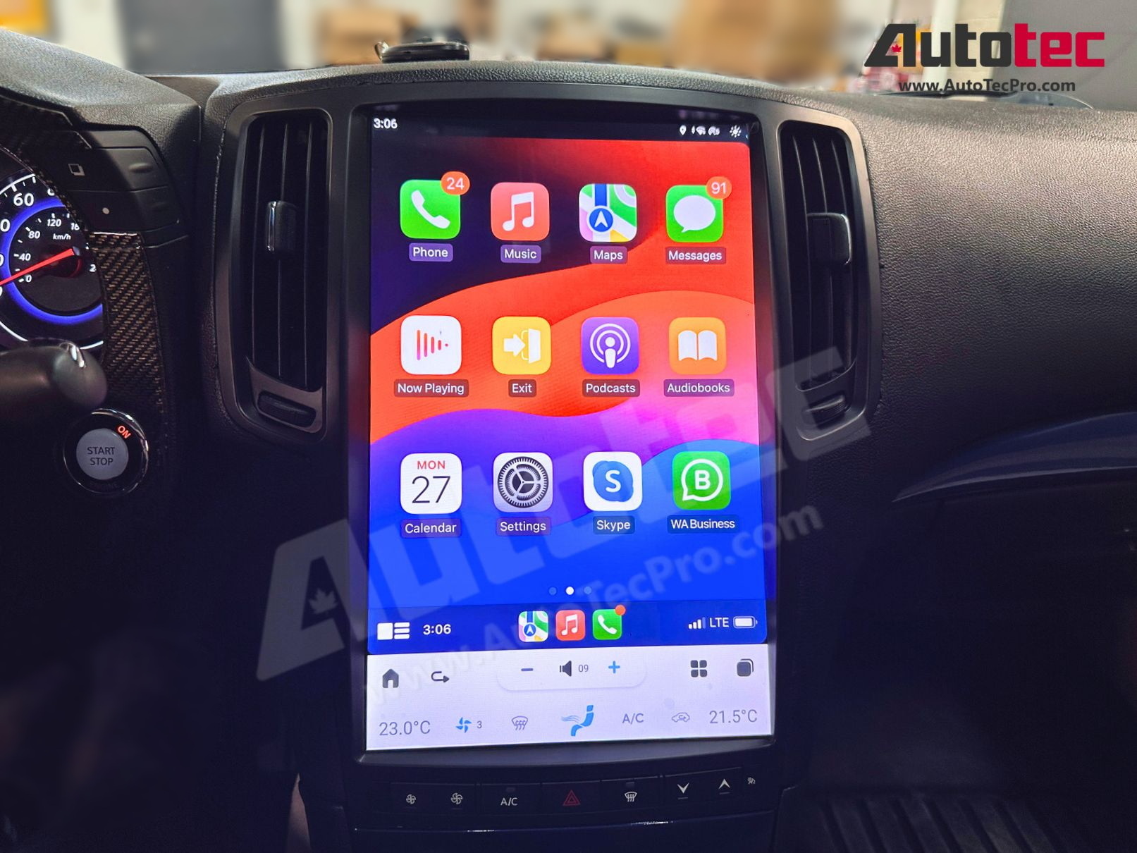 Infiniti G25/G35/G37/G37s (2007 – 2015) 14.5″ (Mark 7) 2K QHD Touch-Screen Navigation & Infotainment System | GPS | BT | Wifi | 4G LTE | CarPlay