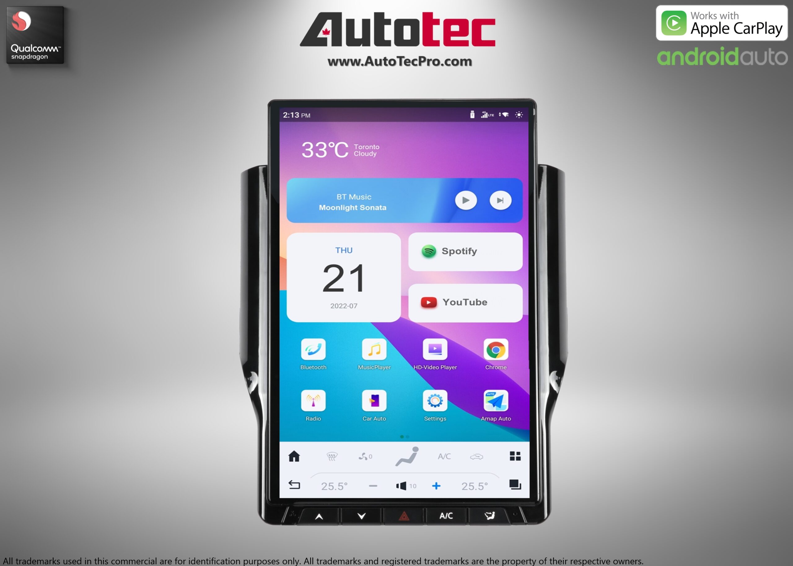 Dodge RAM (2019 – 2024) 14.4″ IPS QHD 2K Touch-Screen Android Navigation System | Android 13 | GPS | BT | Wifi | CarPlay | Android Auto | 4G LTE