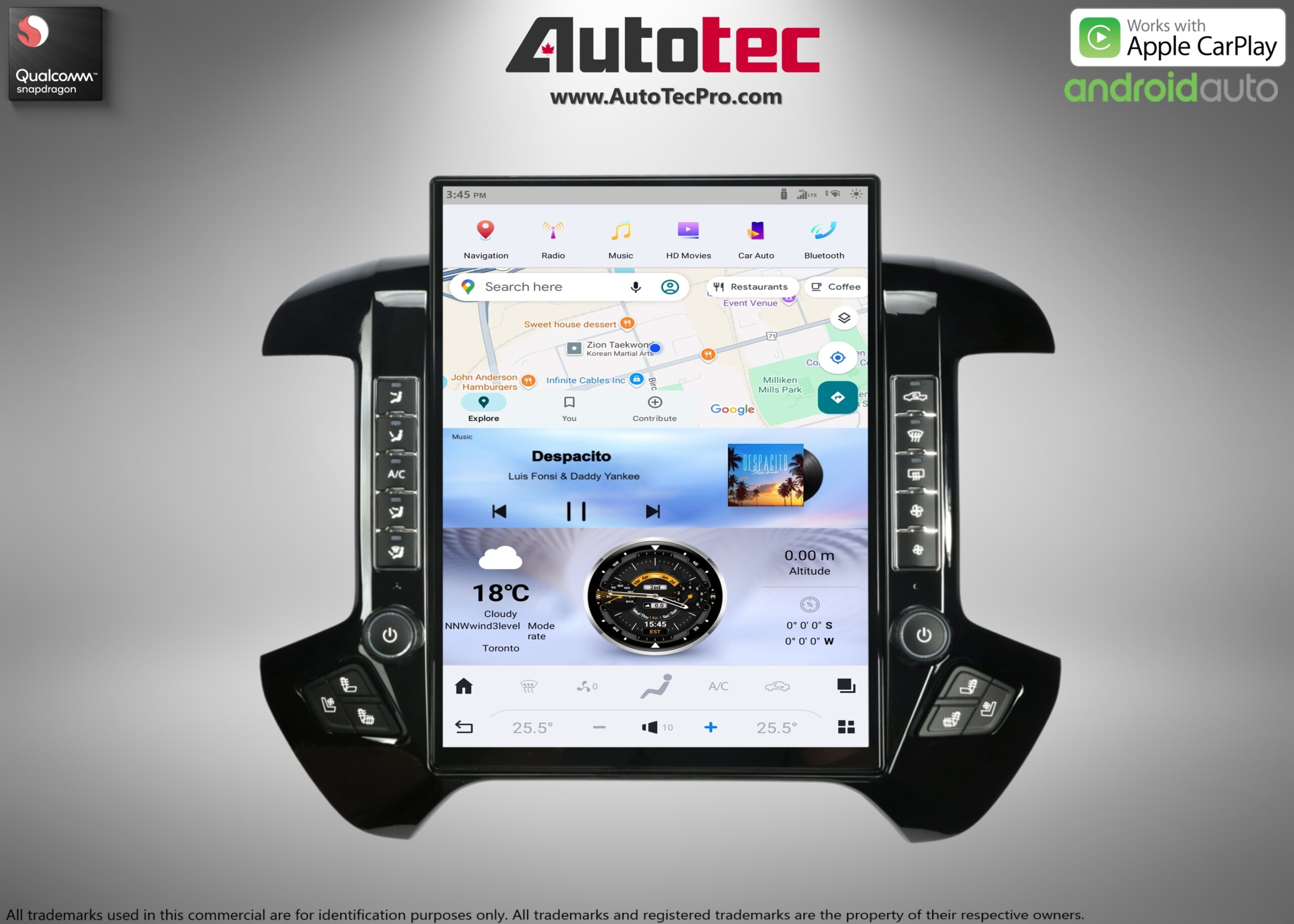 Chevrolet Silverado / GMC Sierra (2014 – 2019) 14.4″ IPS QHD 2K Touch-Screen Navigation & Infotainment System | Android 13 | GPS | BT | Wifi | CarPlay | Onstar | 4G LTE