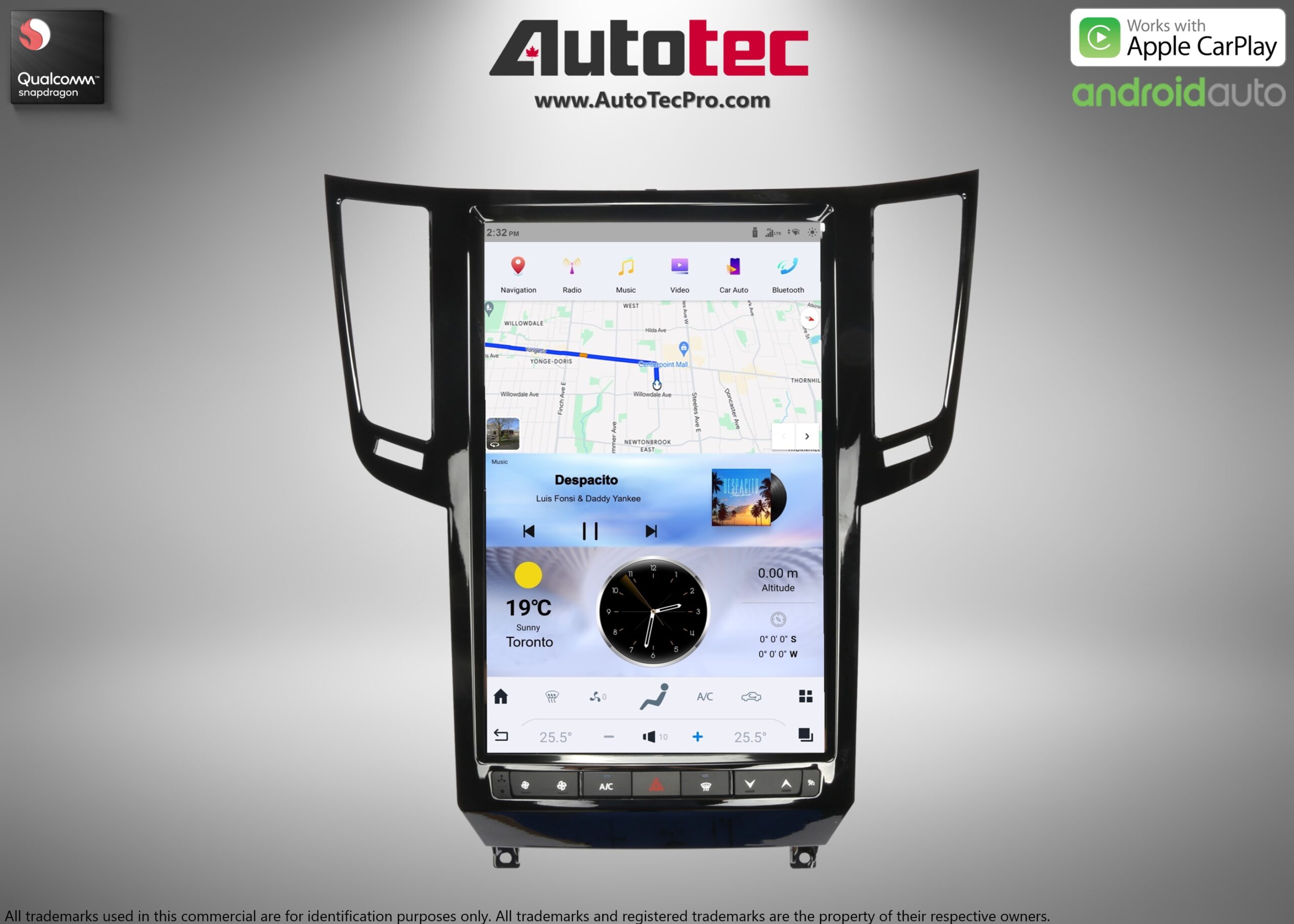 Infiniti FX25, FX35, FX37, FX45, FX50, QX70 14.4” HD IPS Touch-Screen Navigation & Infotainment System | Android 13 | GPS | BT | WiFi | Camera | CarPlay