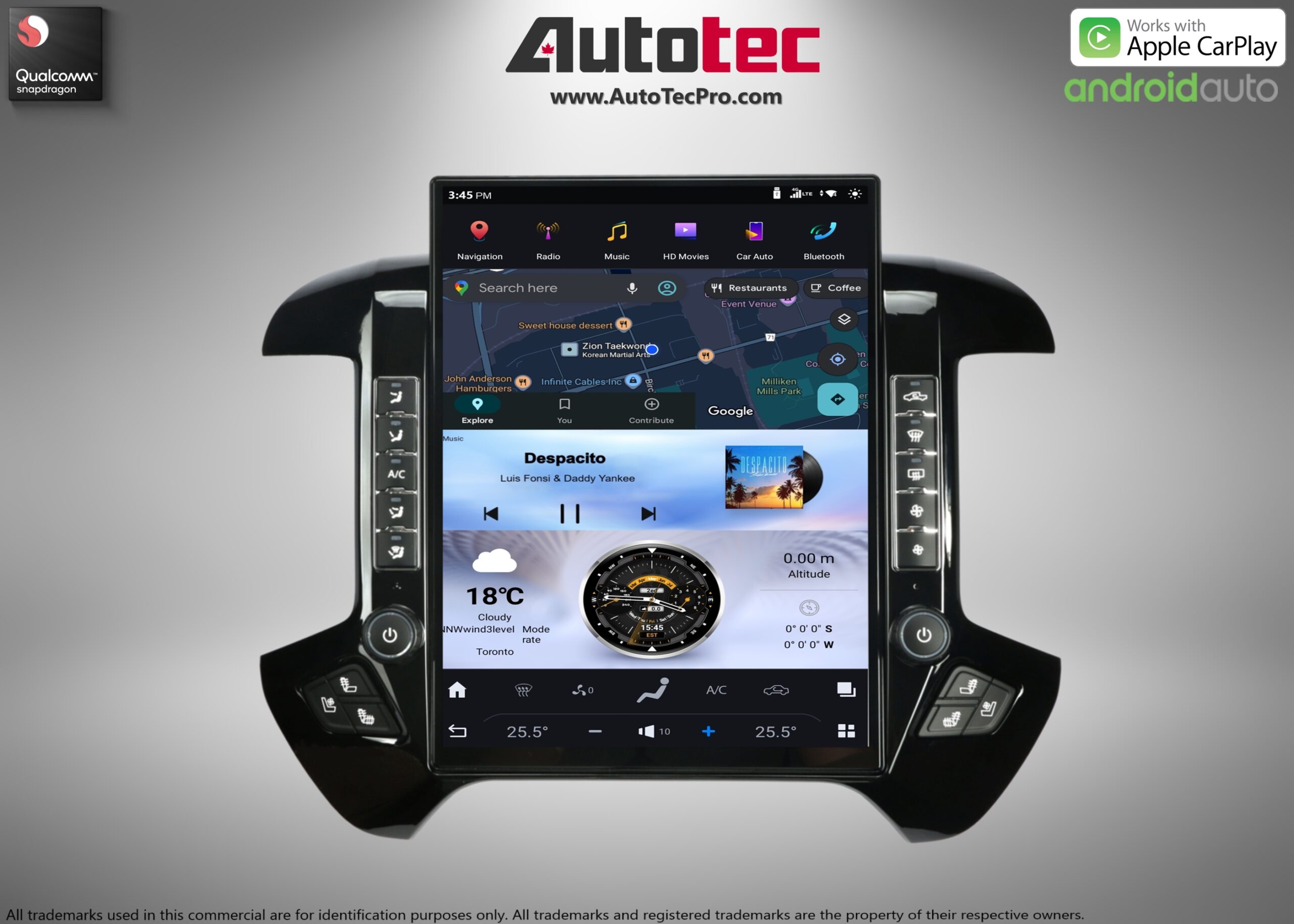 Chevrolet Silverado / GMC Sierra (2014 – 2019) 15.6″ IPS QHD 2K Touch-Screen Navigation & Infotainment System | Android 13 | GPS | BT | Wifi | CarPlay | Onstar | DSP | 4G LTE