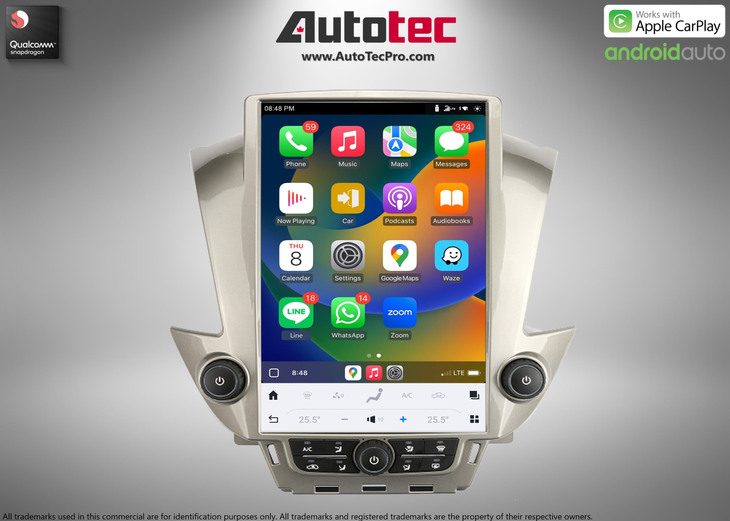 Chevrolet Tahoe / Suburban / GMC Yukon (2015 – 2020) 15.6″ IPS QHD 2K Touch-Screen Navigation & Infotainment System | Android 13 | GPS | BT | Wifi | CarPlay | Onstar | 4G LTE
