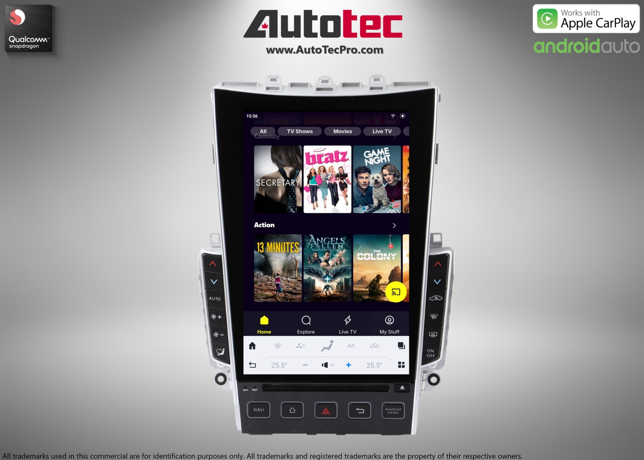 Infiniti Q50 / Q60 (2014 – 2019) 13.6″ (Mark 7) IPS HD 1080P Touch-Screen Navigation & Infotainment System | Android 13 | GPS | BT | Wifi | 4G LTE | CarPlay