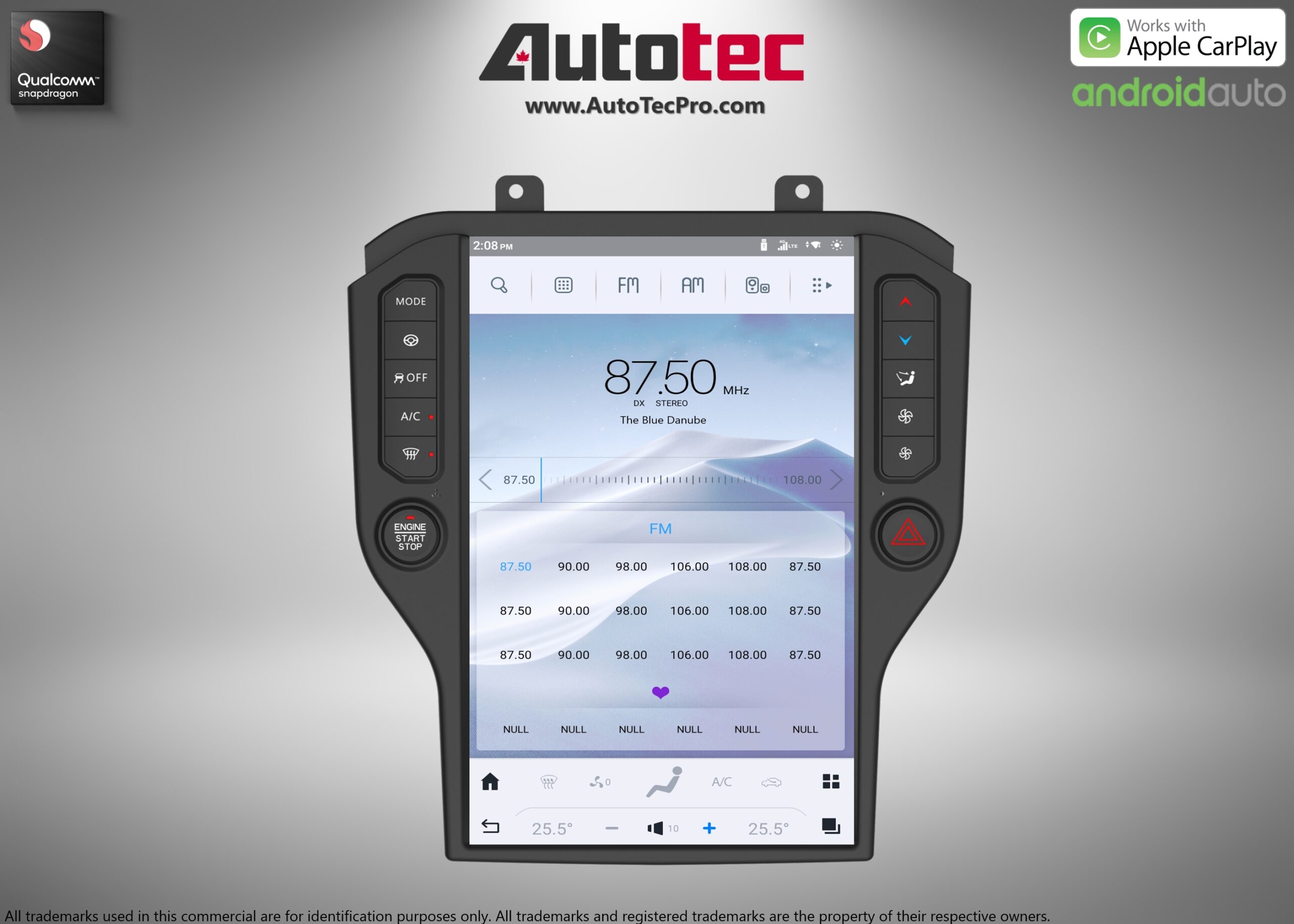 [Android 11] Ford Mustang (2015 – 2023) 14.4″ IPS QHD 2K Touch-Screen Android Navigation System