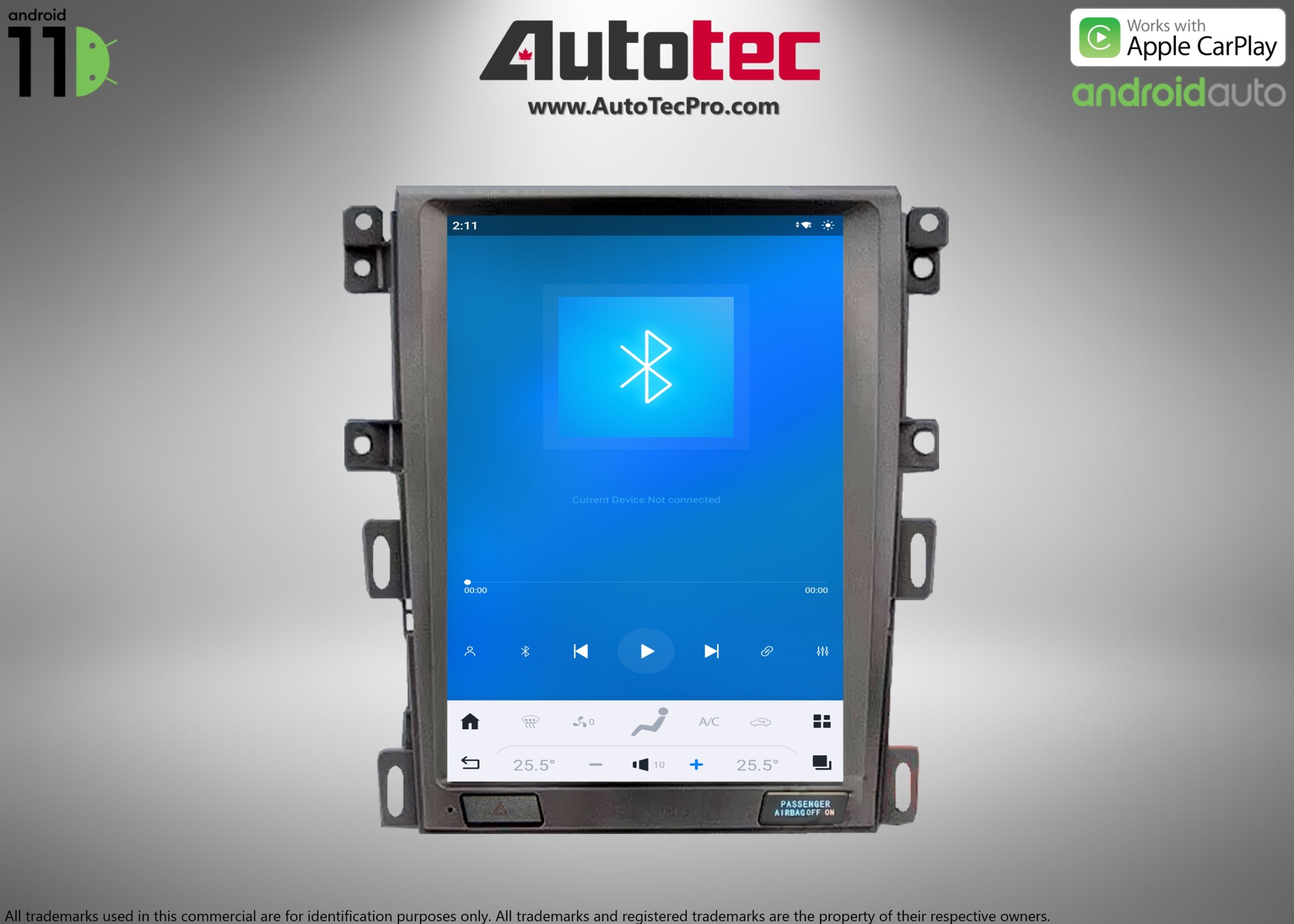 Ford Edge (2011 – 2014) 12.1″ IPS HD Touch-Screen Android Navigation System | Android 11 | GPS | BT | WiFi | Camera | CarPlay | Android Auto | 4G LTE