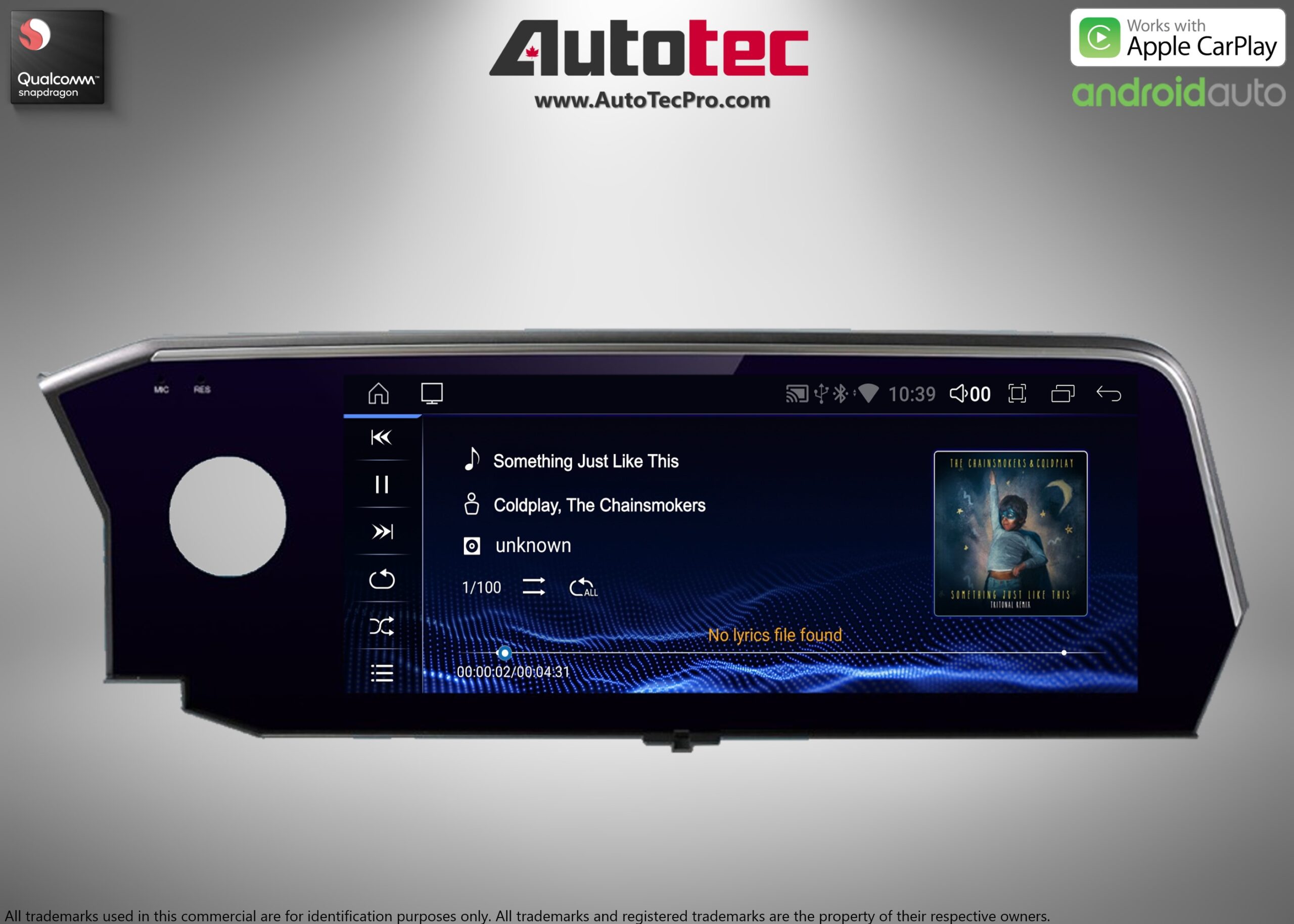 Lexus ES ( 2018- 2020 ) 12.3″ HD Touch-Screen Navigation & Infotainment System | Android 13 | GPS | BT | Wifi | A2DP | CarPlay