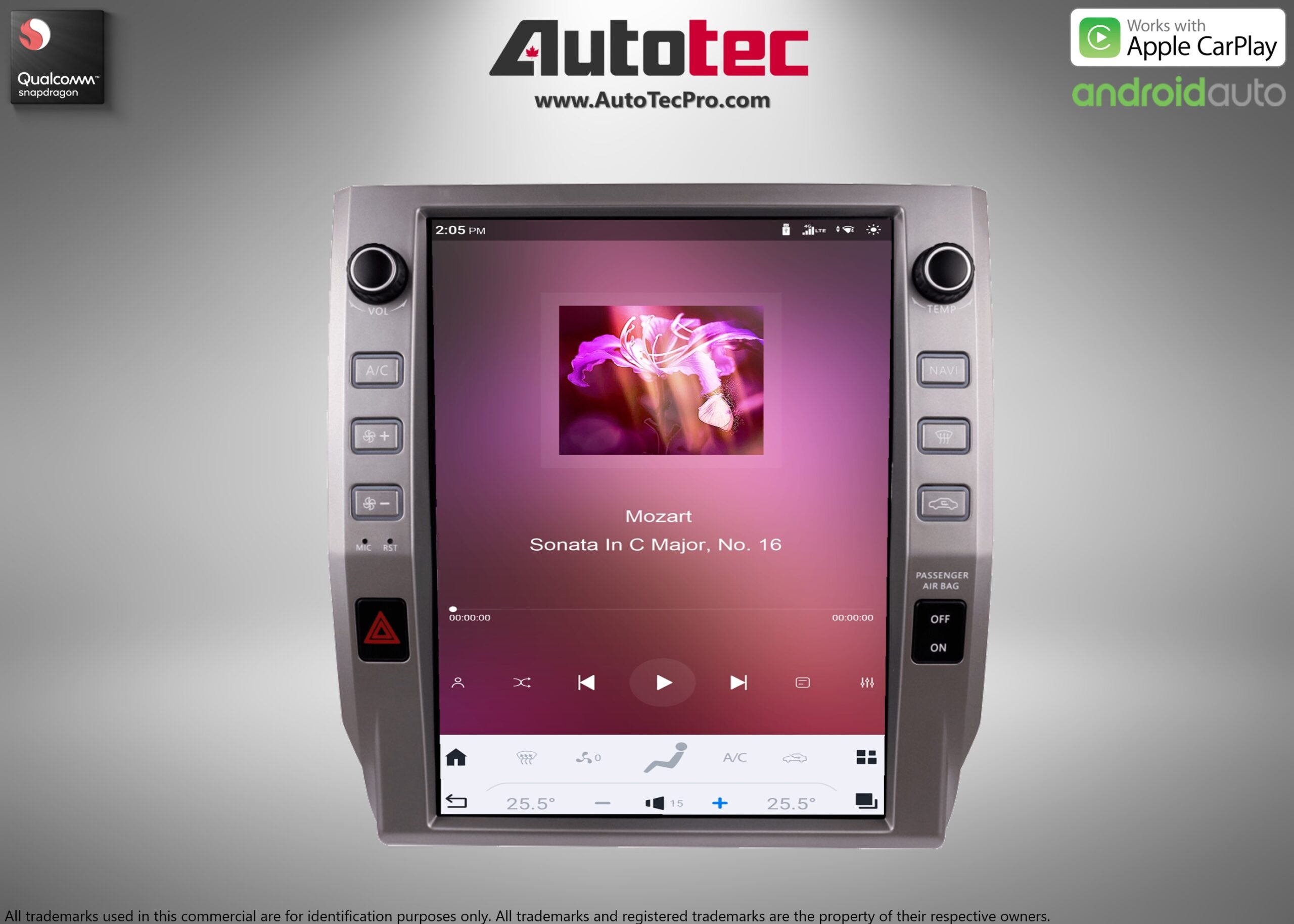 Toyota Tundra (2014 – 2021) 12.1″ HD Touch-Screen Android Navigation System | Android 13 | GPS | BT | WiFi | Camera | CarPlay