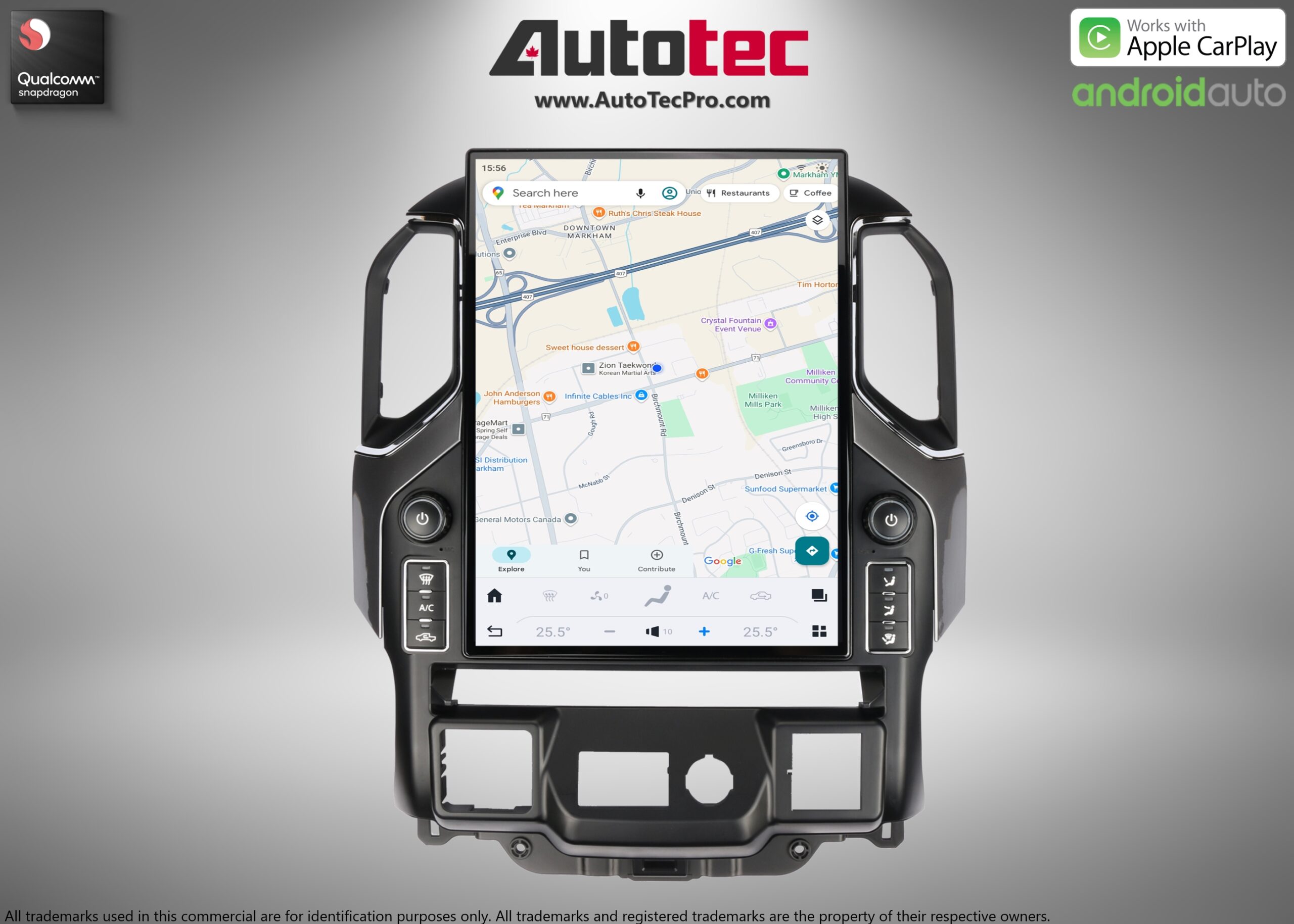 Chevrolet Silverado / GMC Sierra (2019 – 2026) 15.6″ IPS QHD 2K Touch-Screen Navigation & Infotainment System | Android 13 | GPS | BT | Wifi | CarPlay | Onstar | 4G LTE