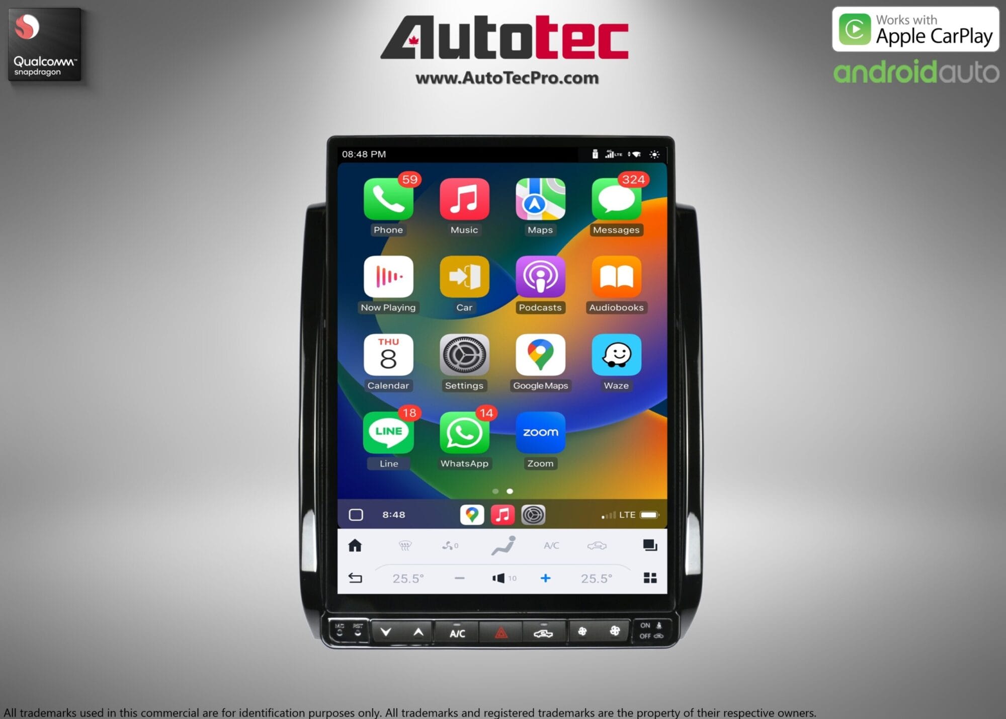 Toyota Tacoma (2005 – 2015) 13.8″ HD Touch-Screen Android Navigation System | Android 13 | GPS | BT | WiFi | Camera | CarPlay