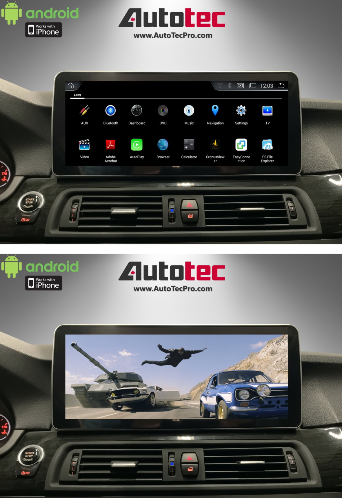 BMW 5 Series (2011 – 2018) F10 F11 OEM-FIT 12.3″ HD Touch-Screen 