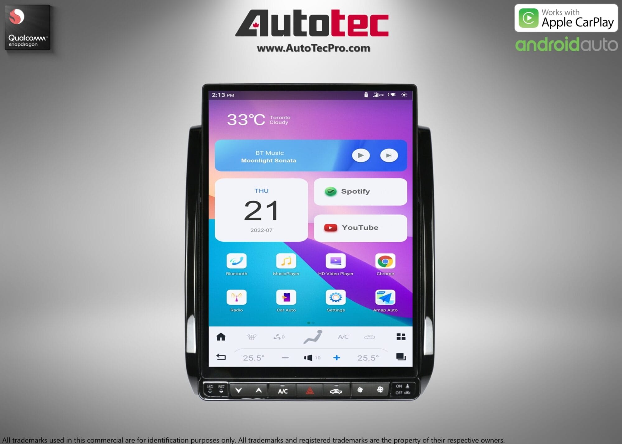 Toyota Tacoma (2005 – 2015) 13.8″ HD Touch-Screen Android Navigation System | Android 13 | GPS | BT | WiFi | Camera | CarPlay
