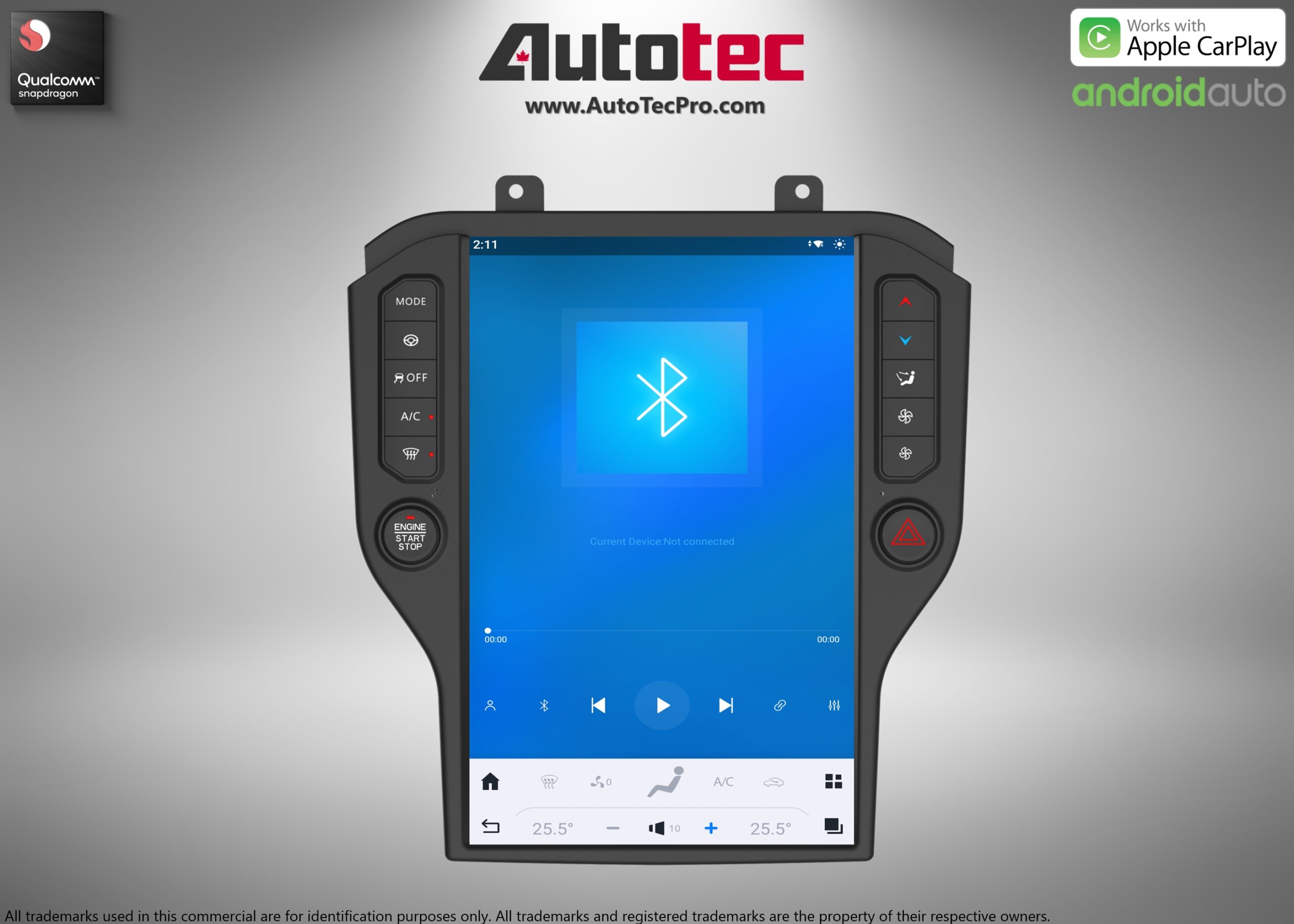 [Android 11] Ford Mustang (2015 – 2023) 14.4″ IPS QHD 2K Touch-Screen Android Navigation System