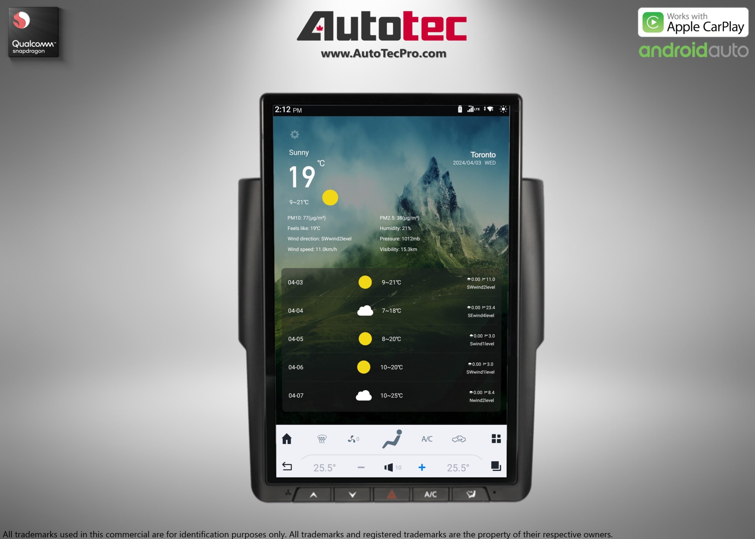 Dodge RAM (2013 – 2018) 14.4″ IPS QHD 2K Touch-Screen Android Navigation System | Android 13 | GPS | BT | Wifi | CarPlay | Android Auto | 4G LTE
